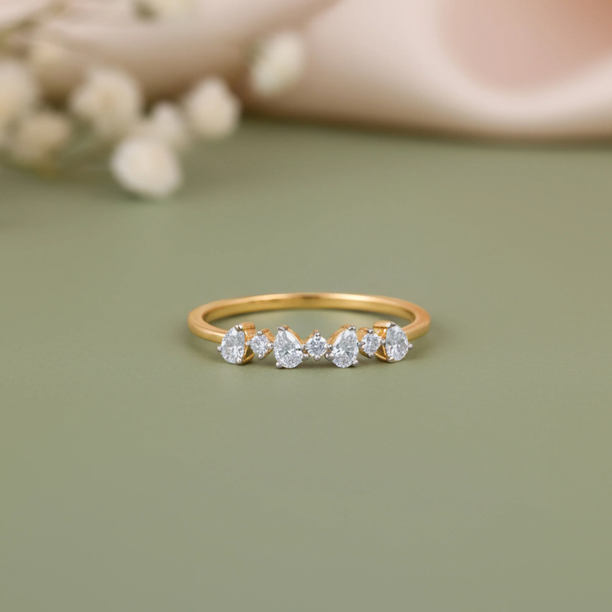 Gold Dew Shine Lab Grown Diamond Ring - Image 2