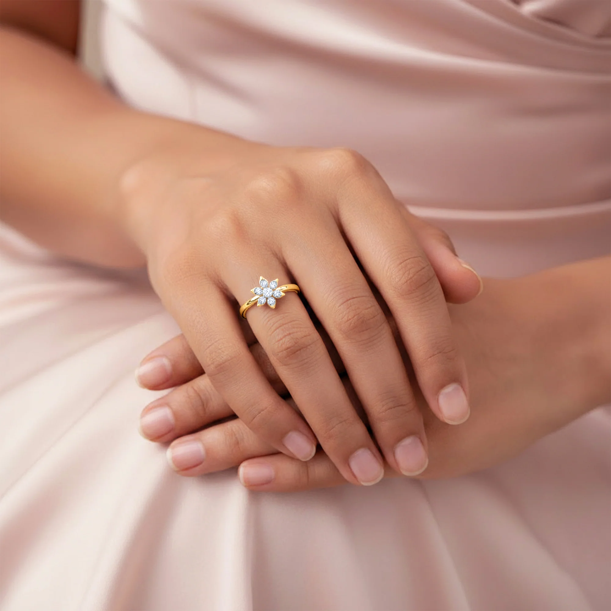 Gold Dewkiss Lab Grown Diamond Ring - Image 3