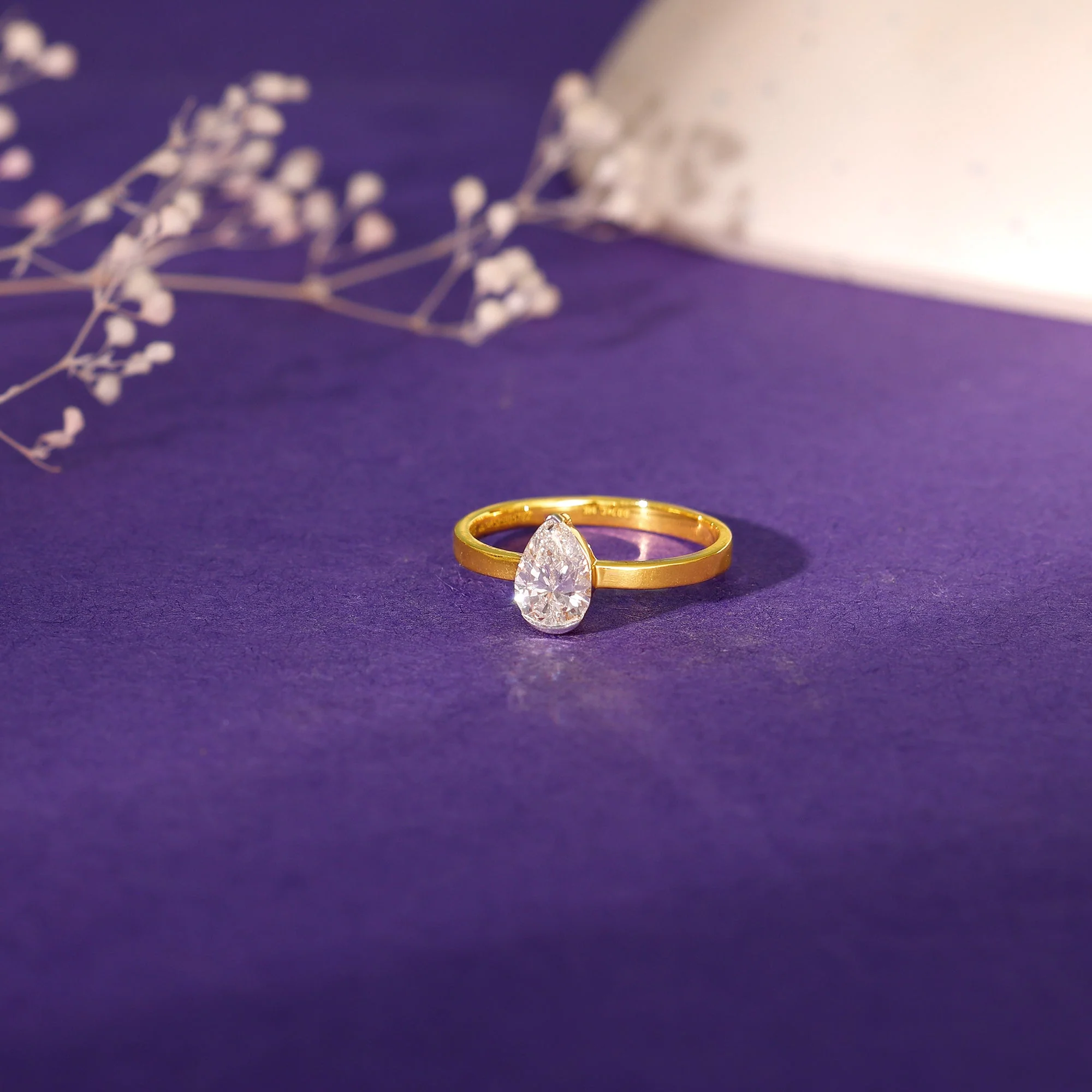 Gold Dewtastic Solitaire Diamond Ring - Image 2