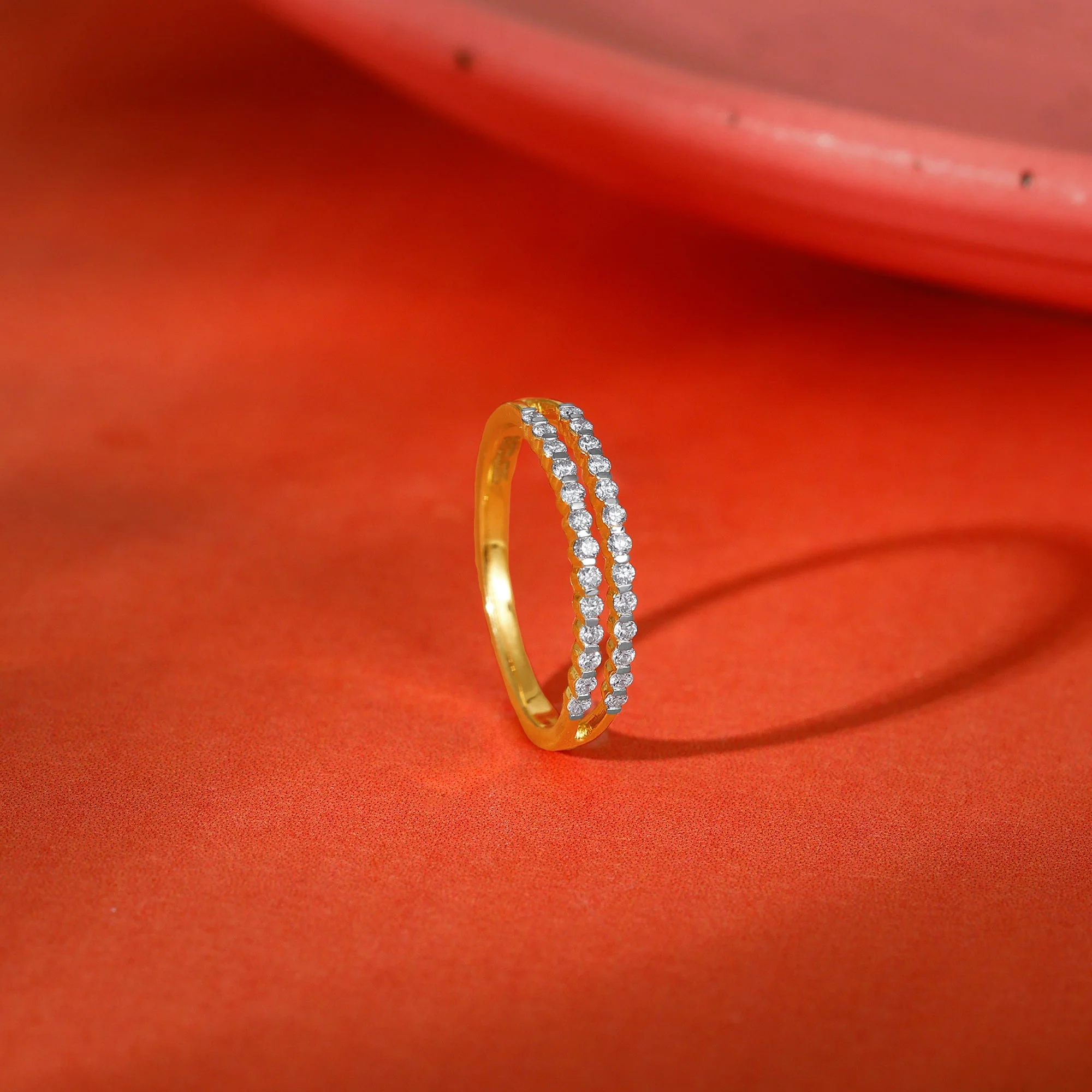 Gold Double Delight Diamond Ring - Image 2