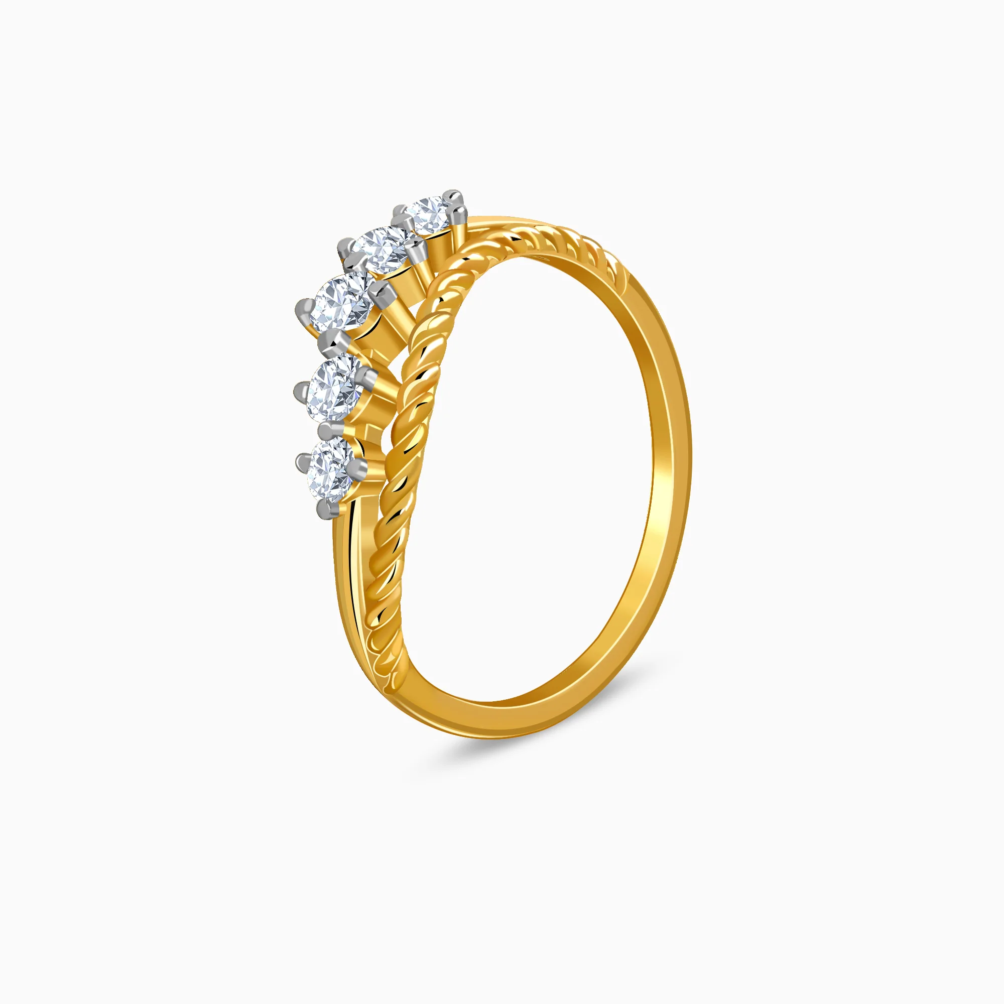 Gold Drift Lab Grown Diamond Ring - Image 4