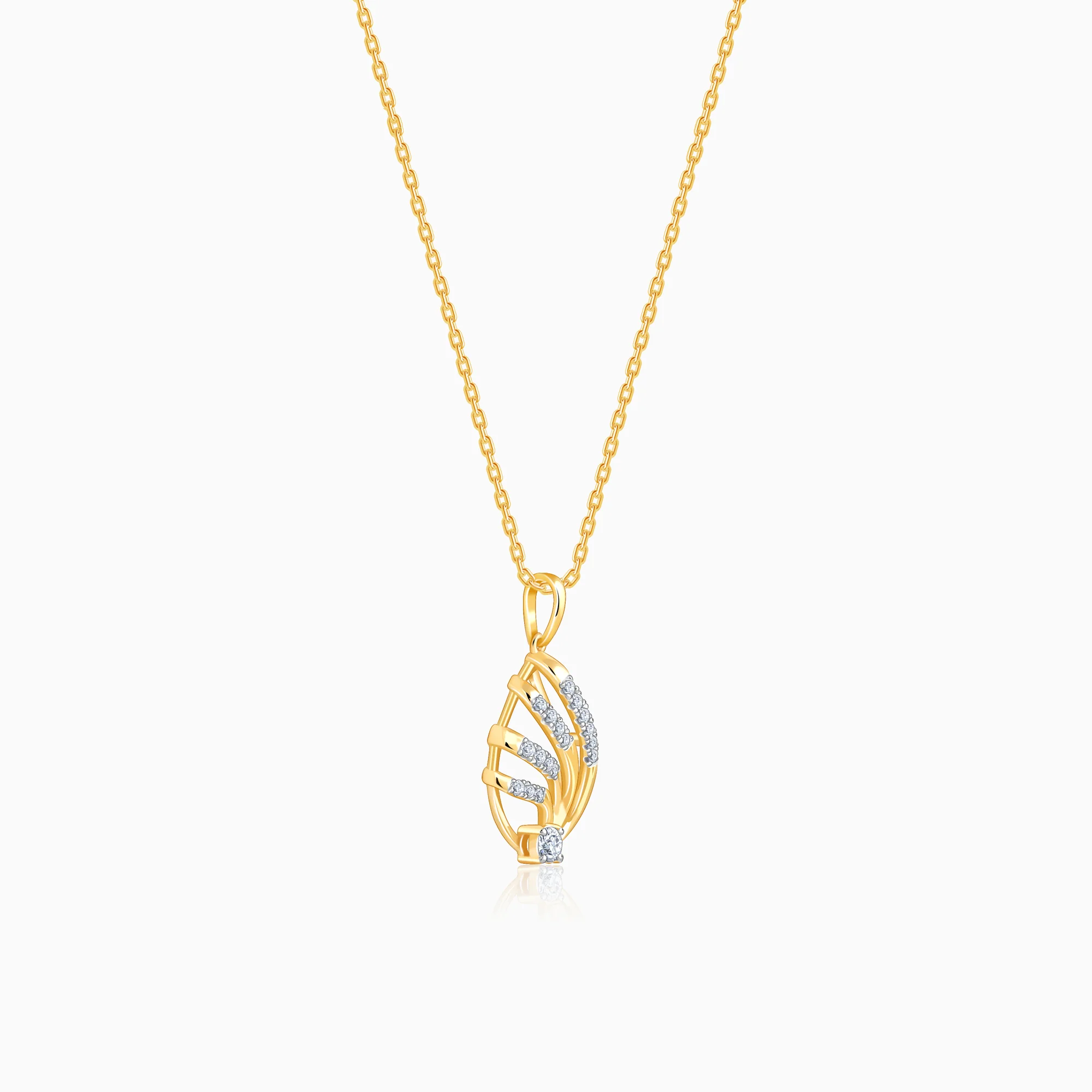 Gold Drop Lab Grown Diamond Pendant - Image 4