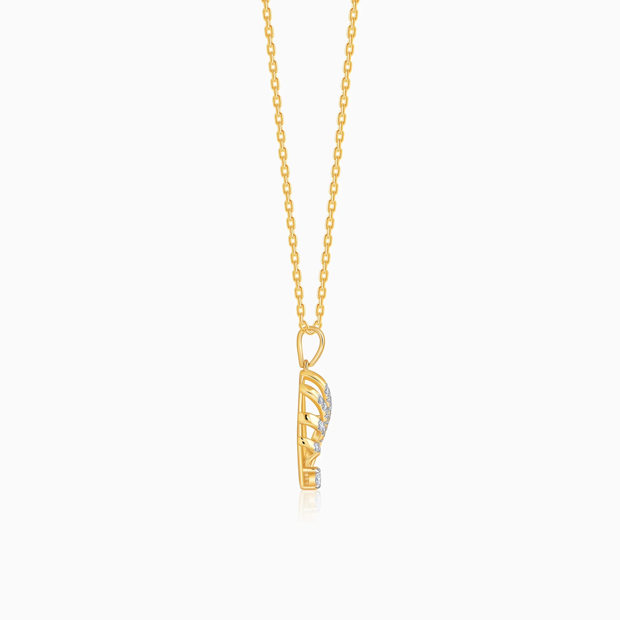 Gold Drop Lab Grown Diamond Pendant - Image 5