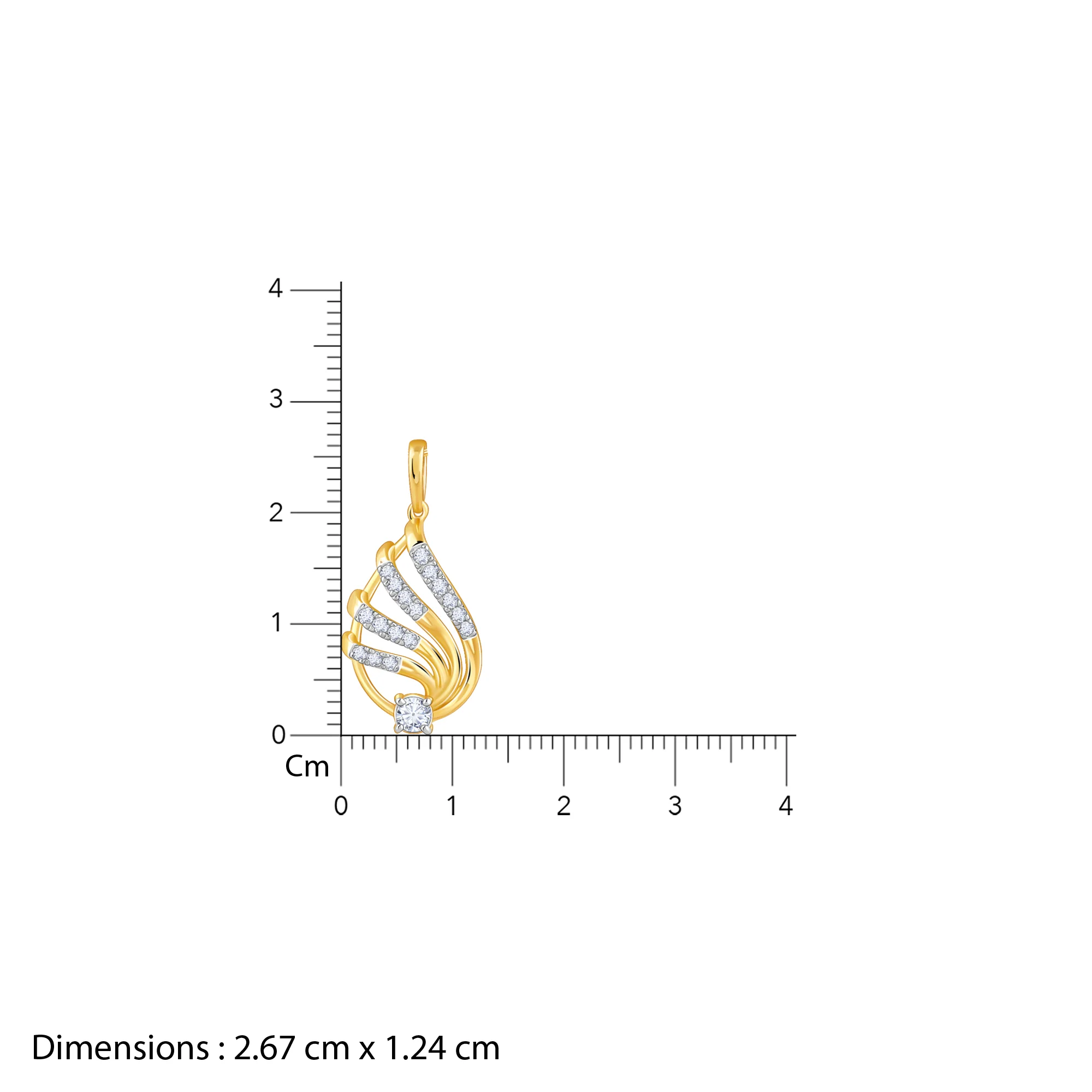 Gold Drop Lab Grown Diamond Pendant - Image 6
