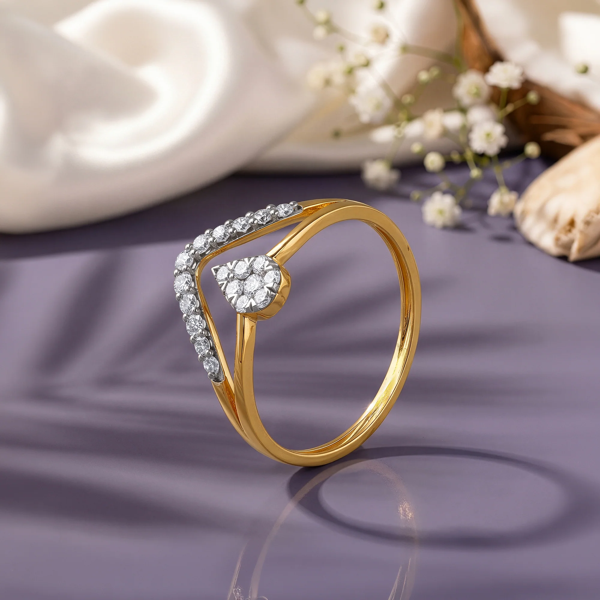 Gold Dual Path Lab Grown Diamond Ring (Size 12) - Image 2