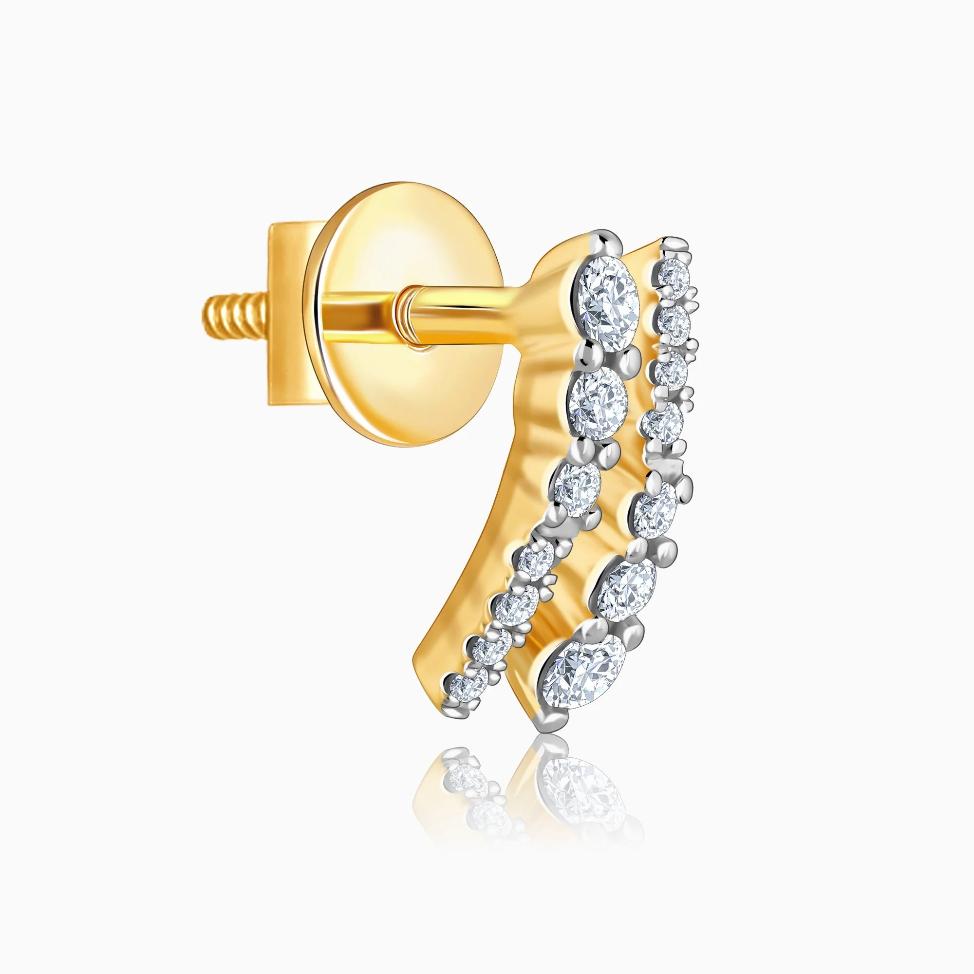 Gold Elysian Diamond Earrings - Image 4