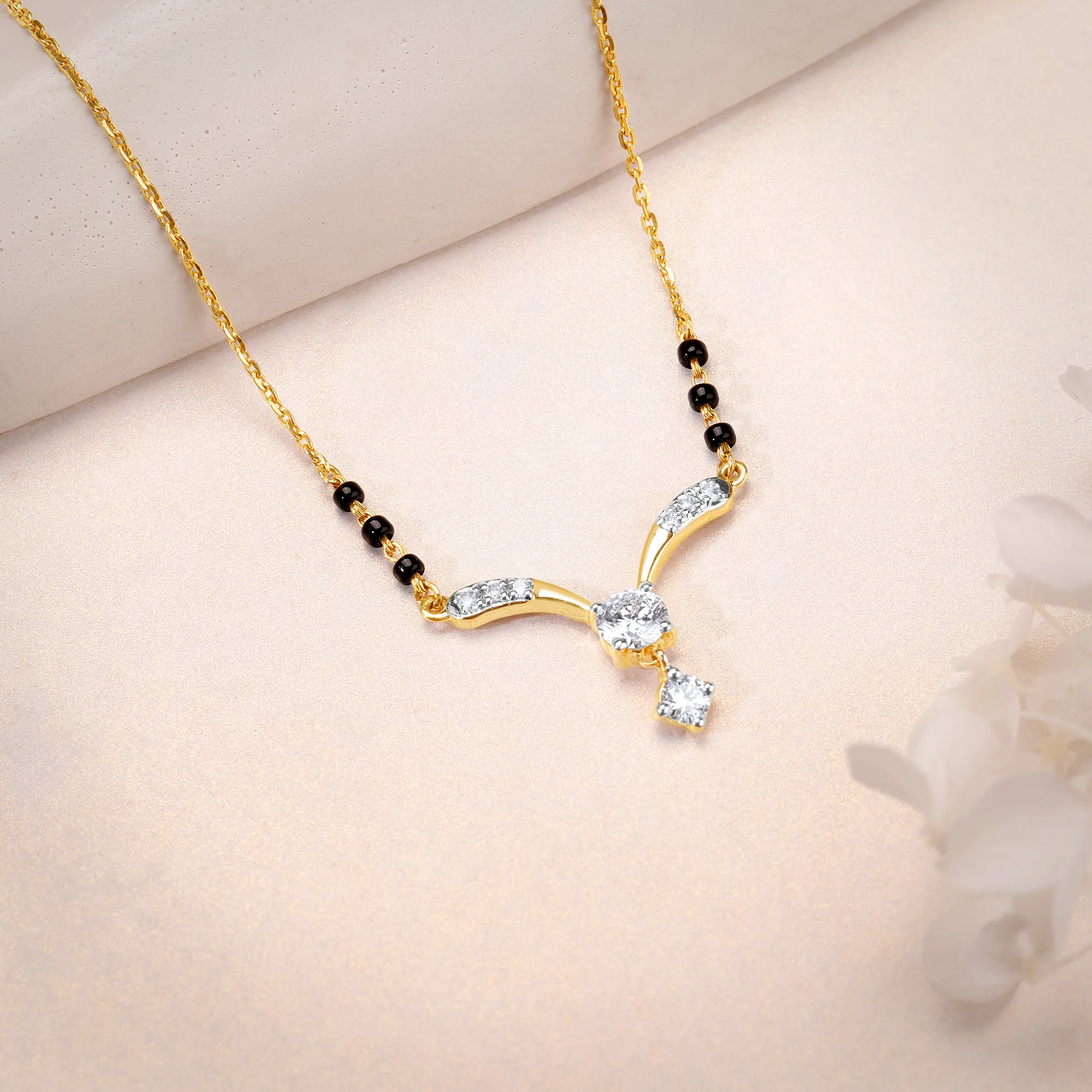 Gold Endless Grace Lab Grown Diamond Mangalsutra - Image 2