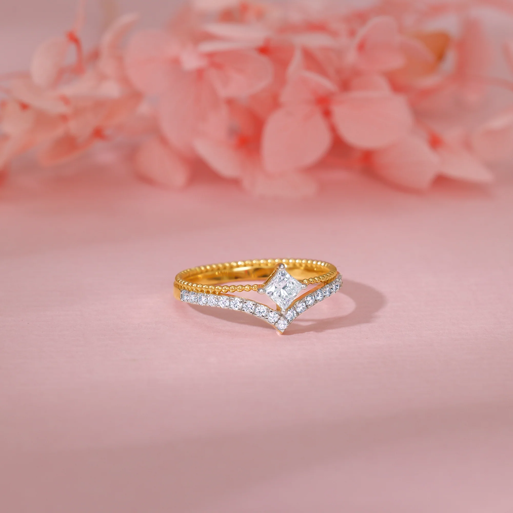 Gold Enigma Layered Lab Grown Diamond Ring - Image 2