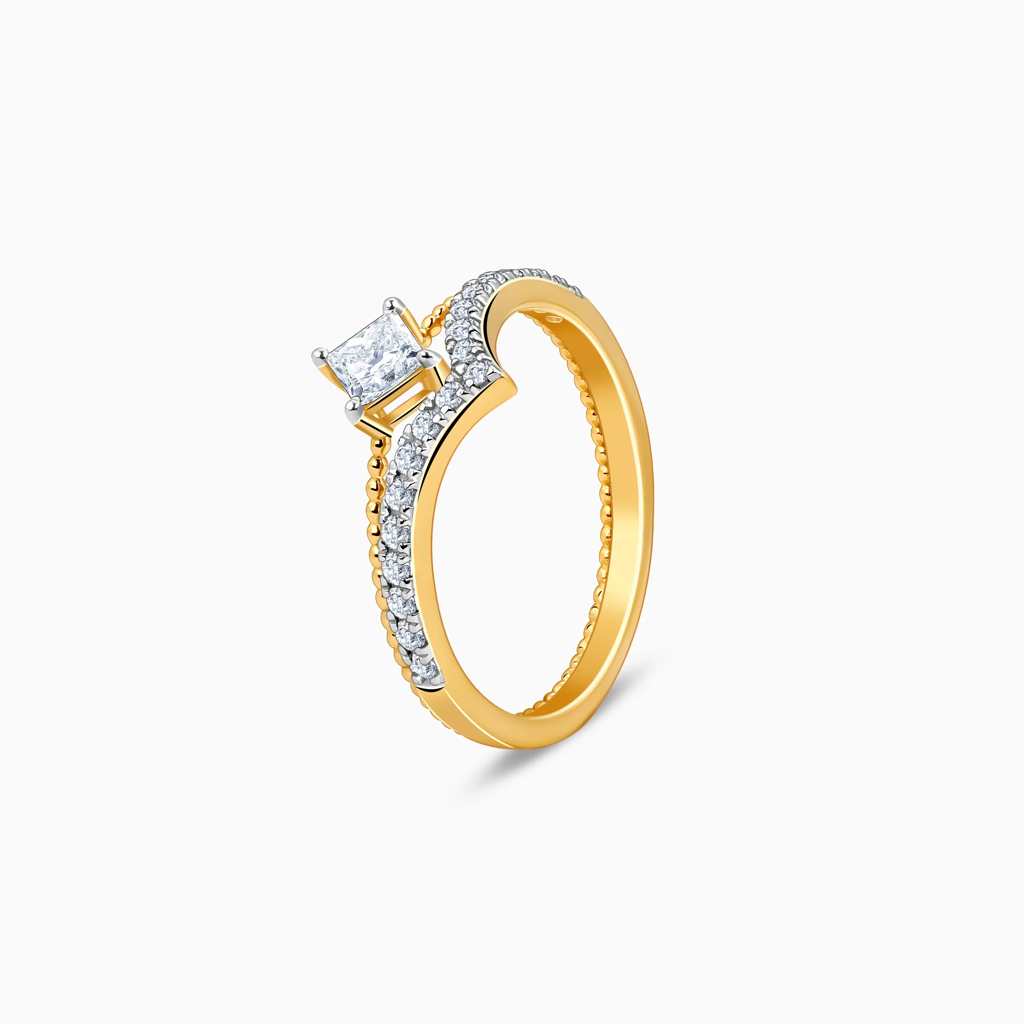 Gold Enigma Layered Lab Grown Diamond Ring - Image 4
