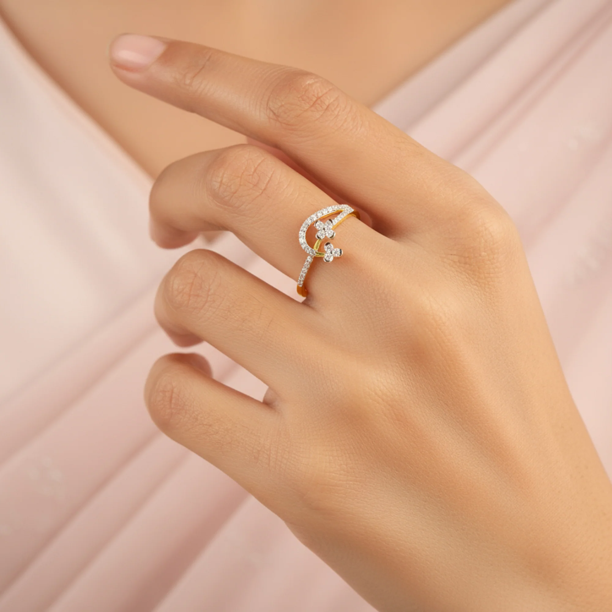Gold Eternal Bloom Lab Grown Diamond Ring - Image 3
