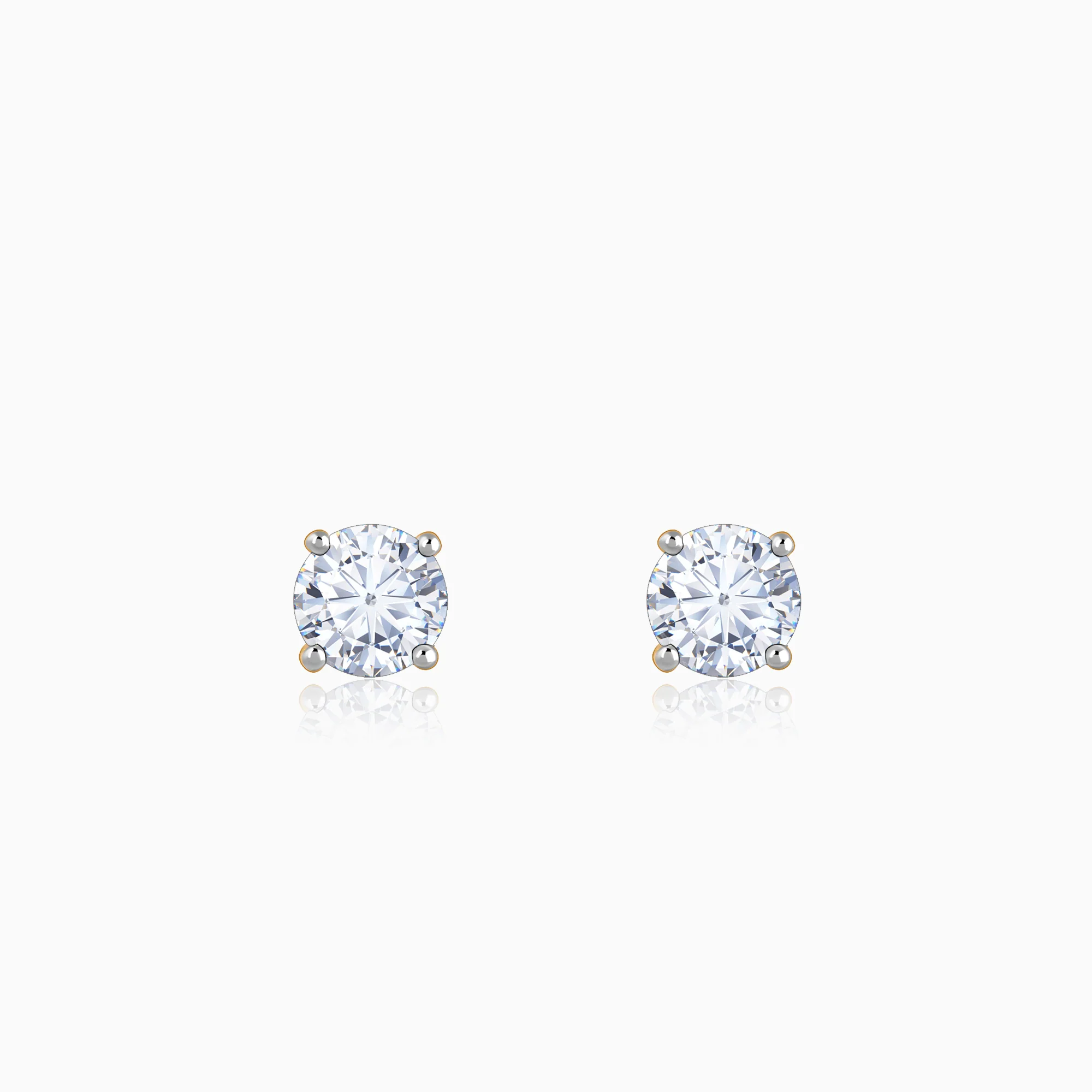 Gold Eternal Spark Solitaire Lab Grown Diamond Studs
