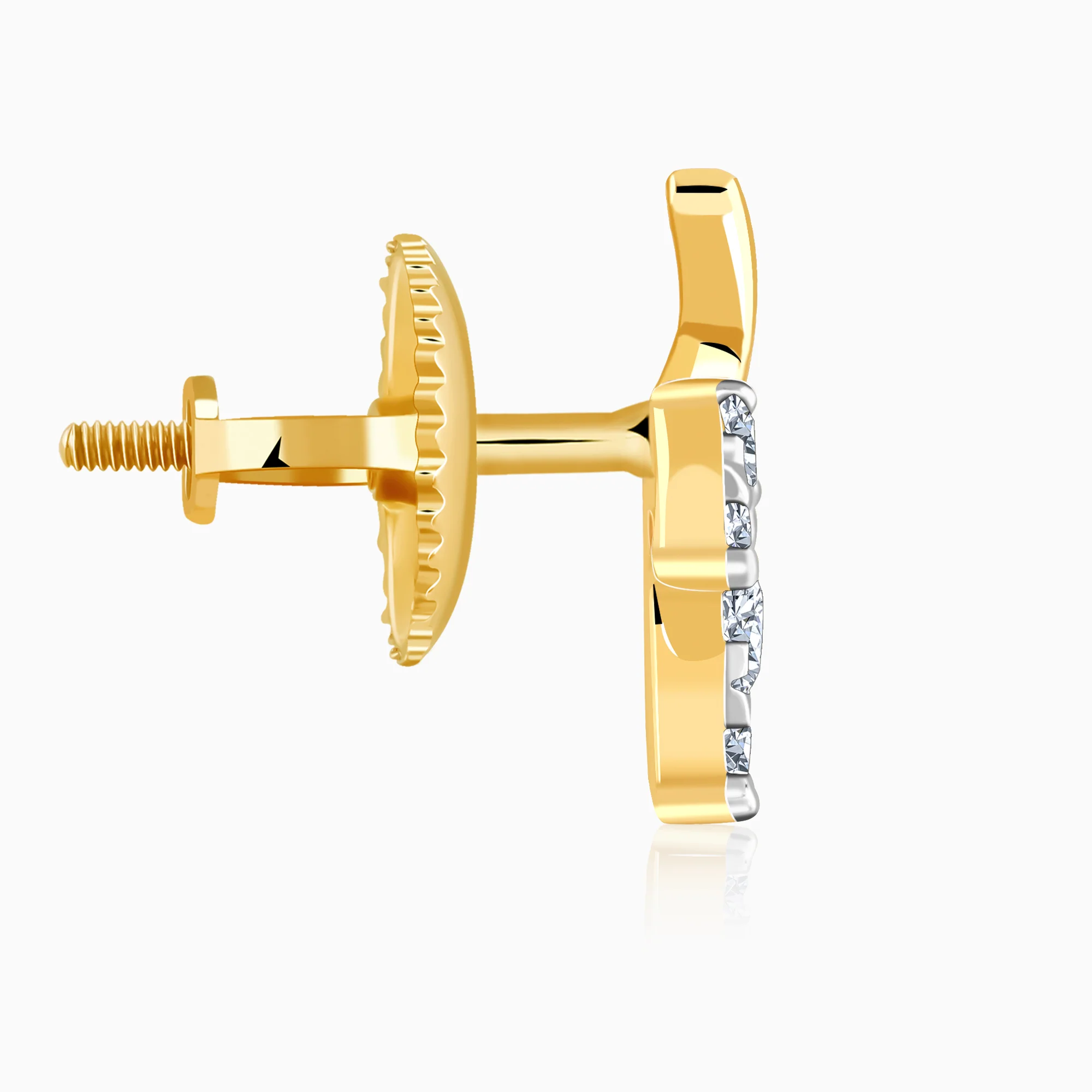 Gold Eternal Vine Lab Grown Diamond Earrings - Image 5
