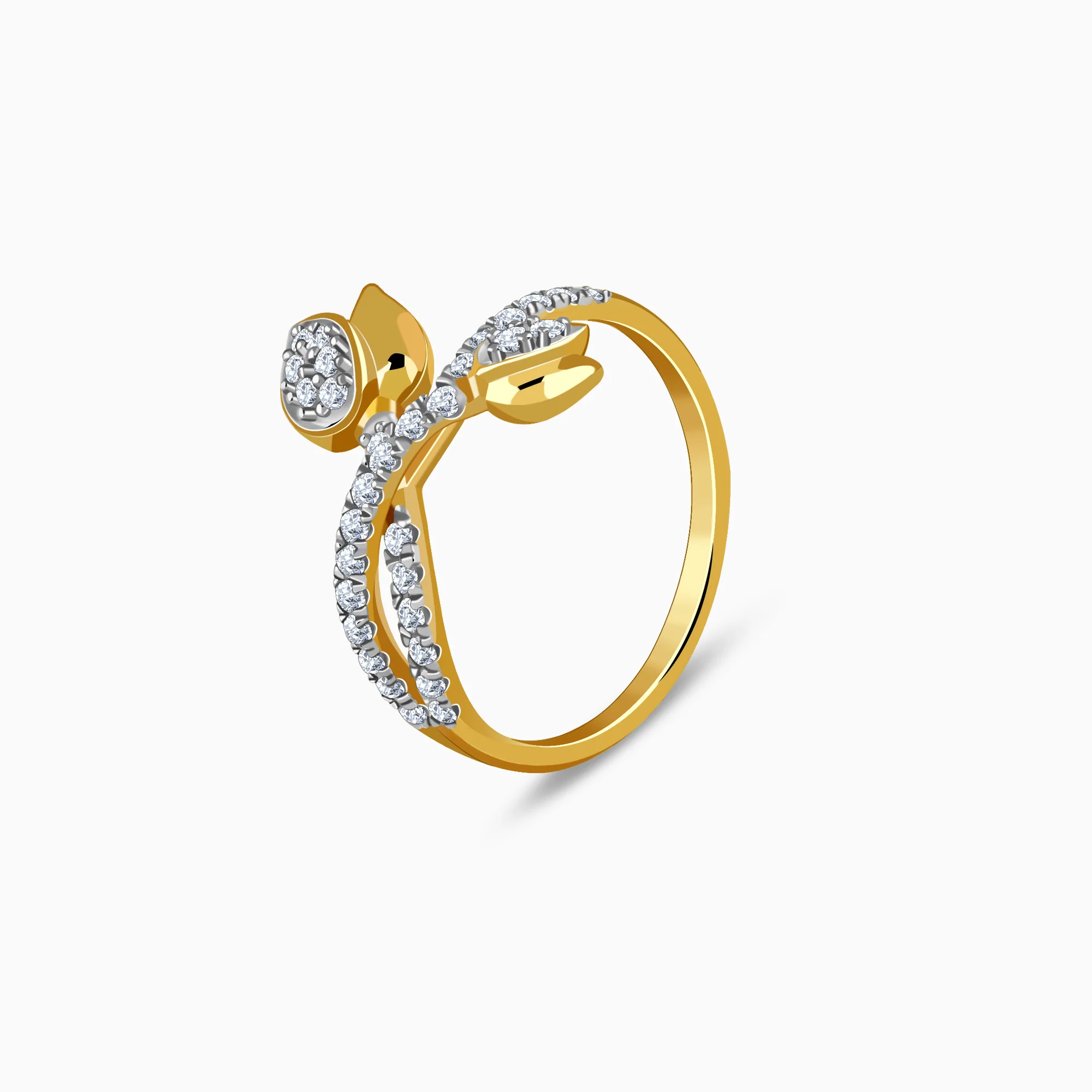 Gold Ever Rose Trail Lab Grown Diamond Ring (Size 12) - Image 4