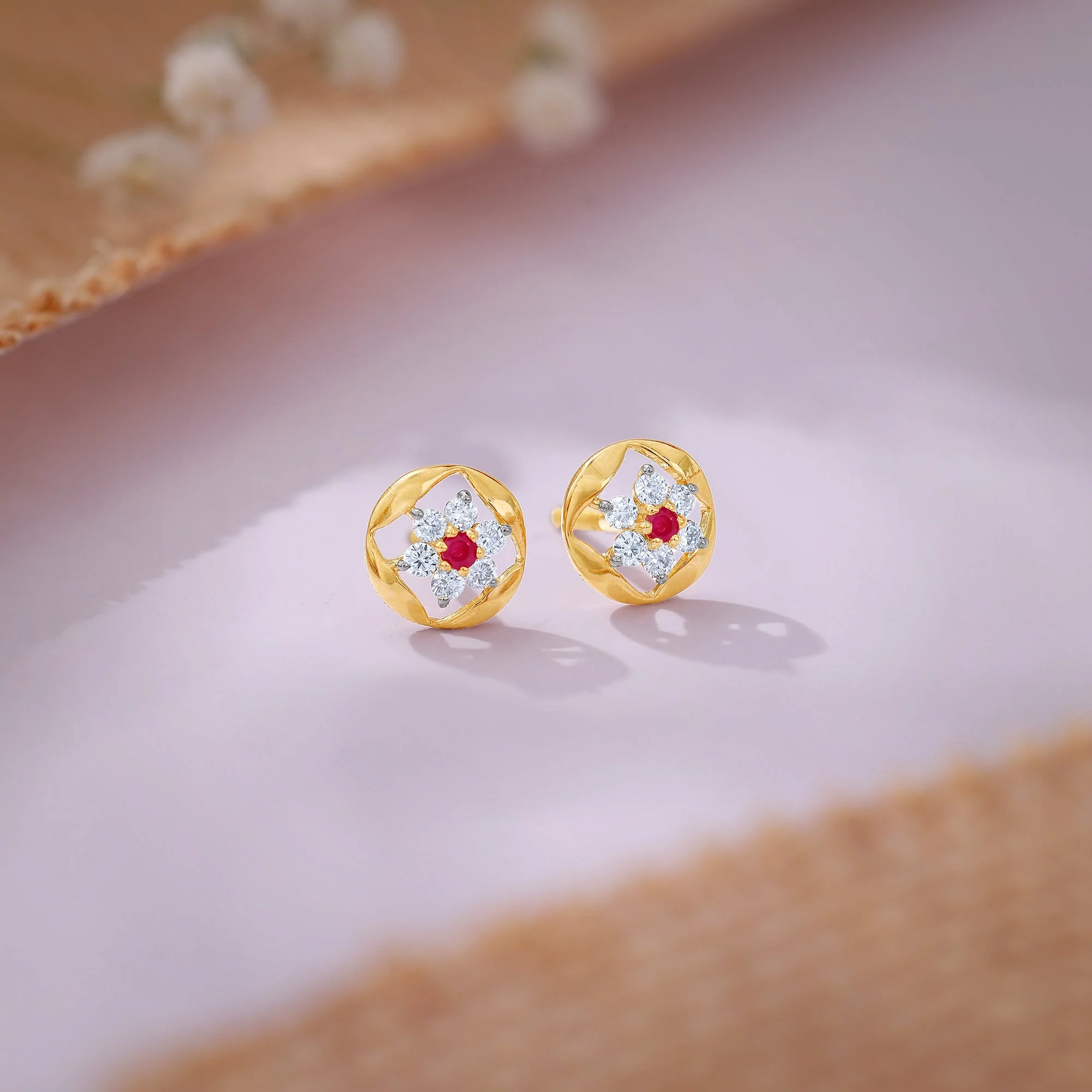 Gold Everbloom Lab Grown Diamond Studs - Image 2