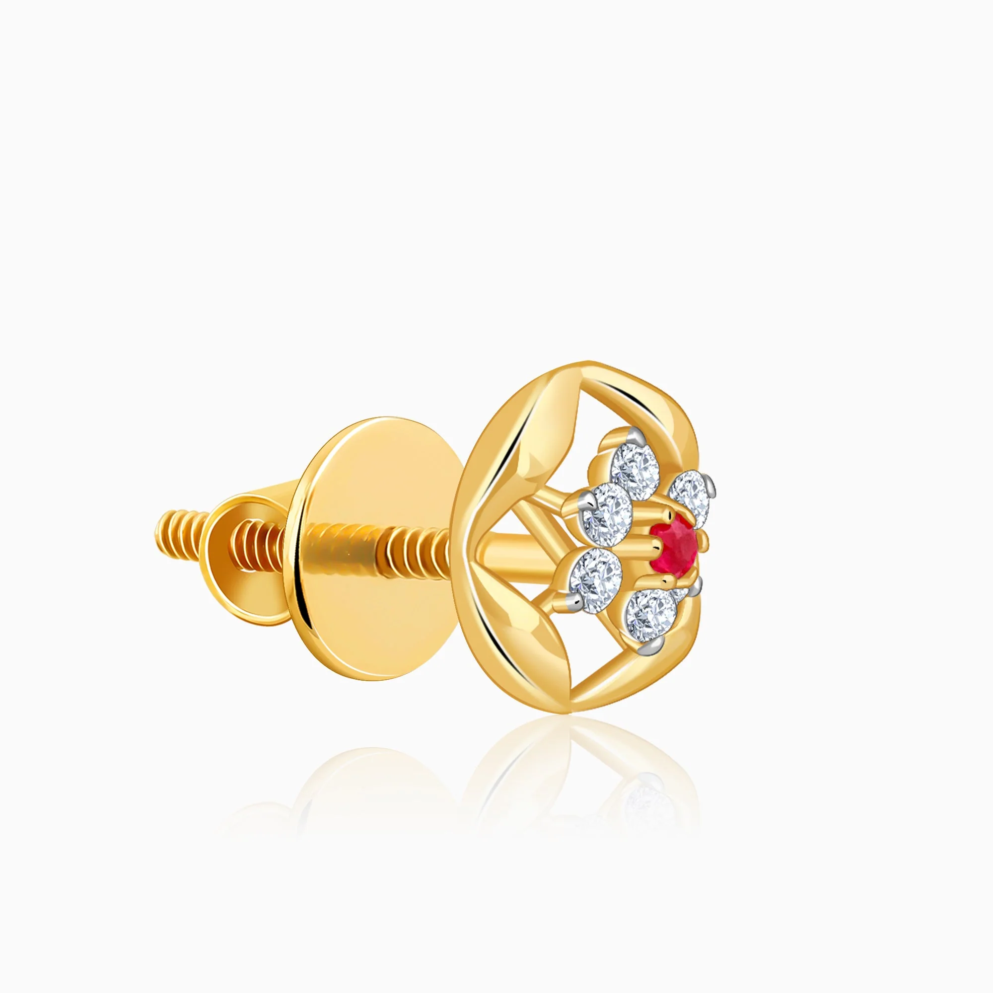 Gold Everbloom Lab Grown Diamond Studs - Image 4