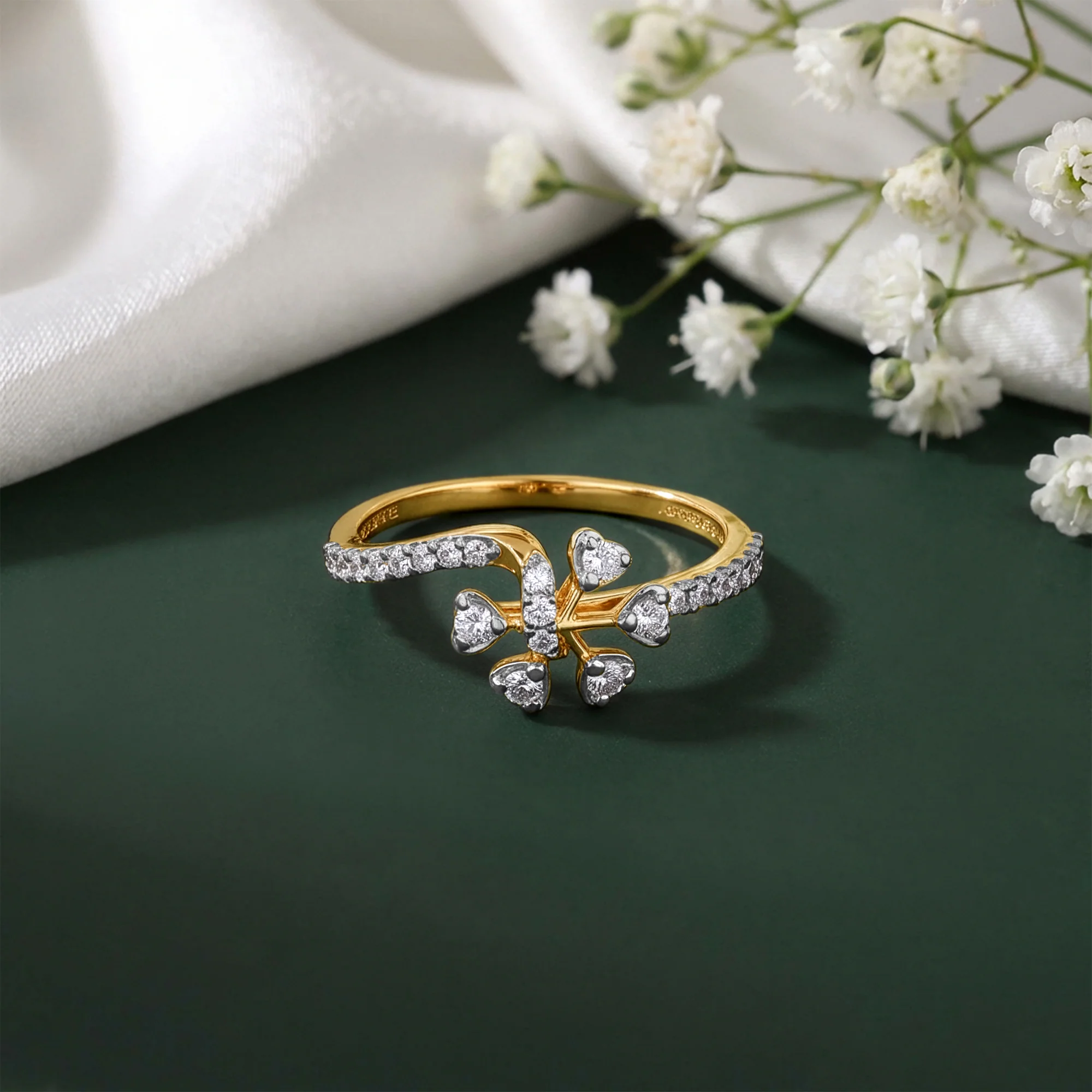 Gold Everflower Lab Grown Diamond Ring (Size 12) - Image 2