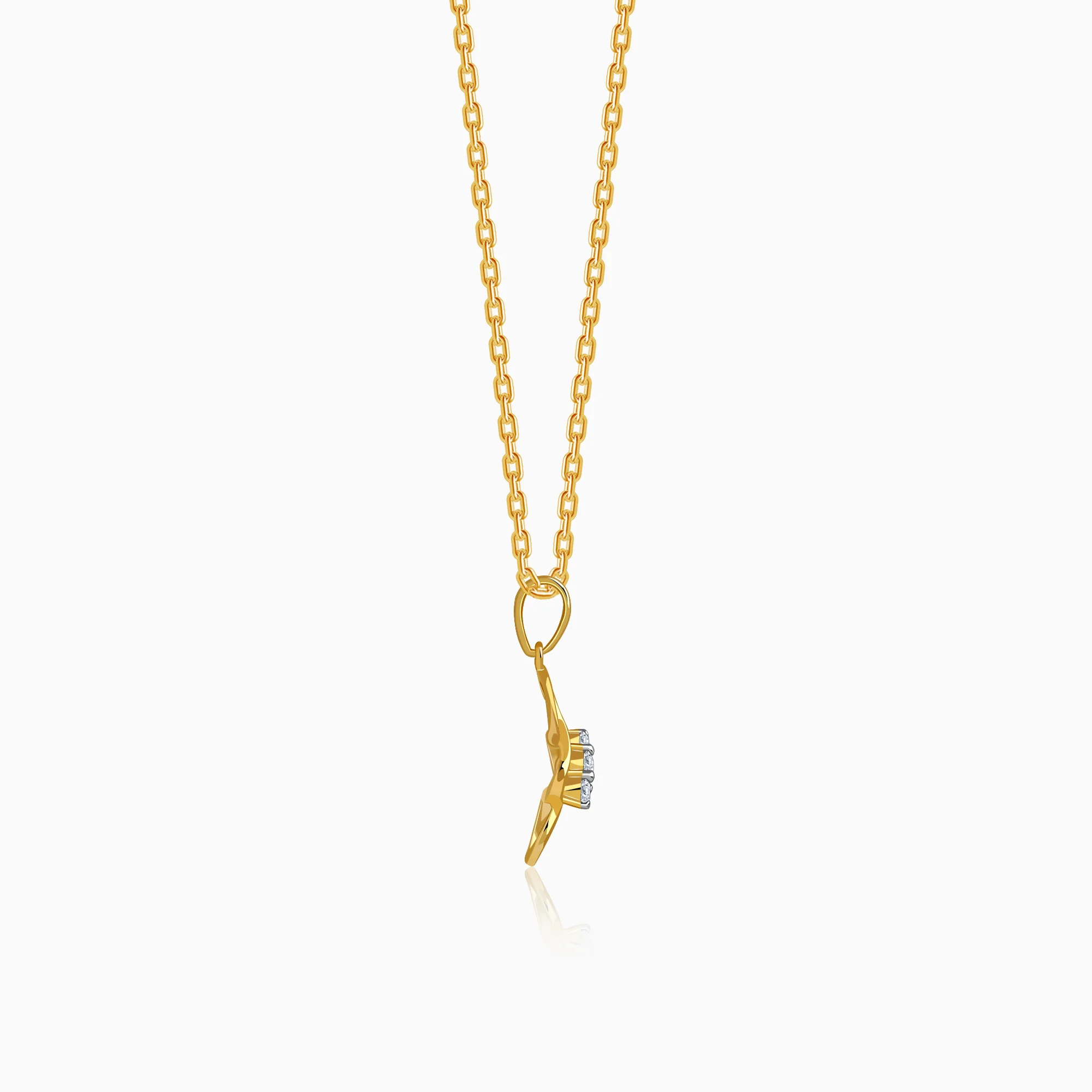 Gold Everlasting Vine Lab Grown Diamond Pendant - Image 5