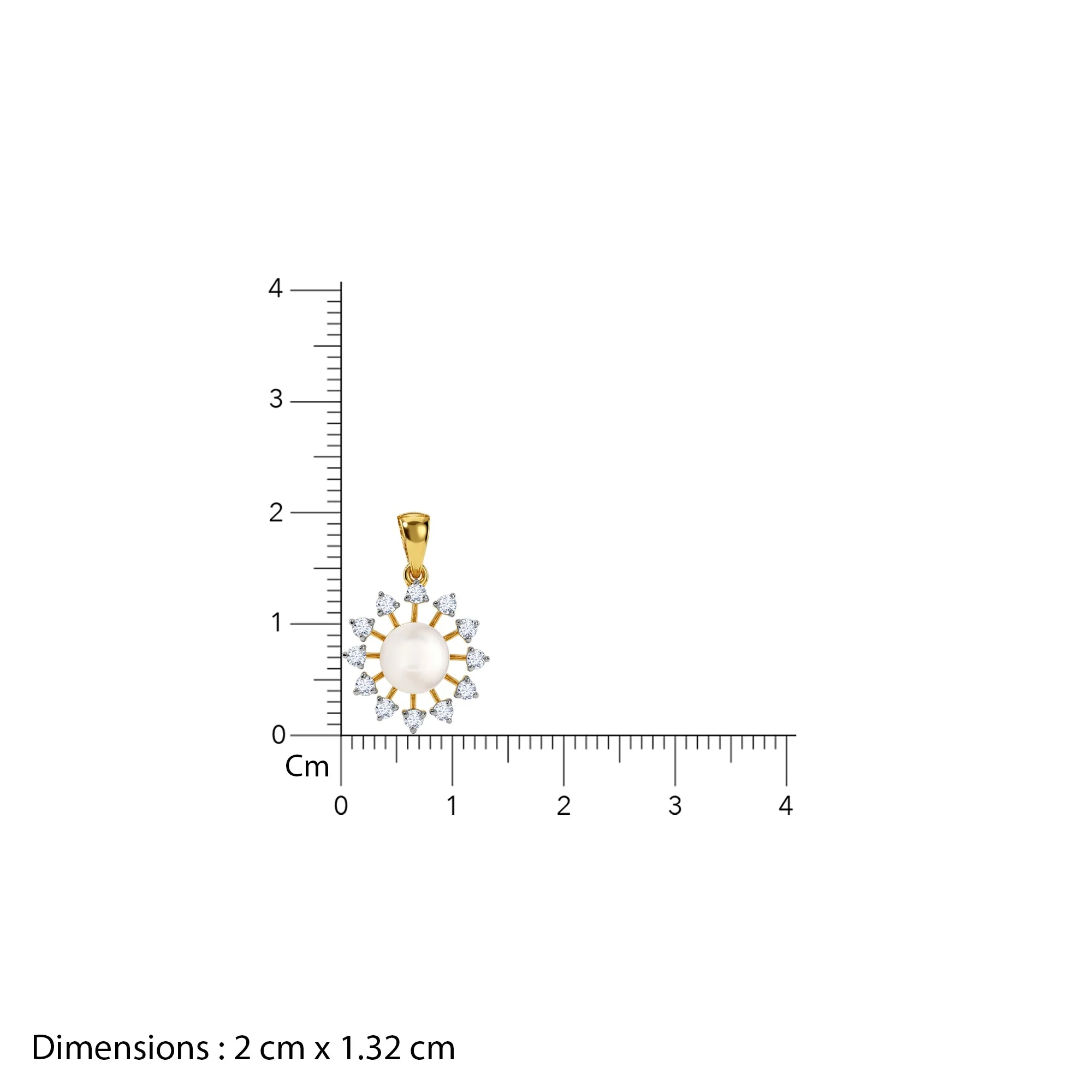 Gold Fiore Lab Grown Diamond Pendant - Image 5