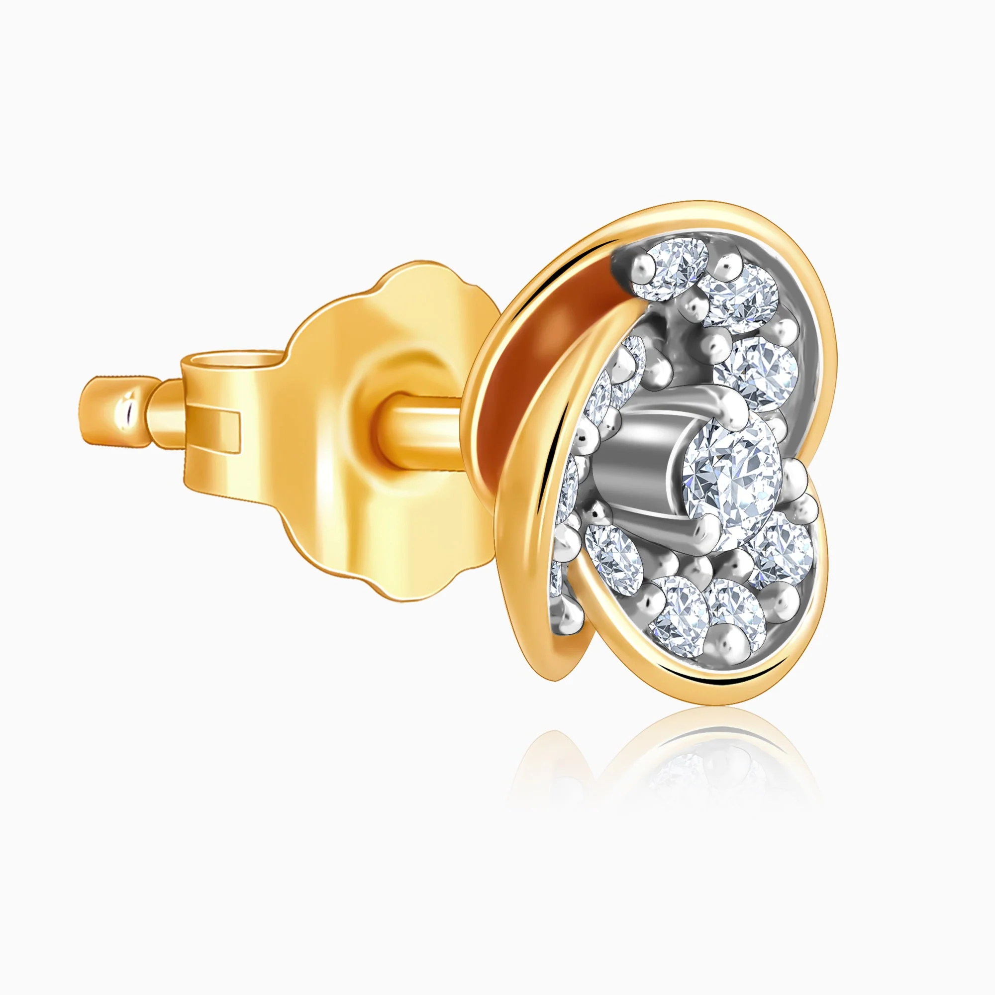 Gold Flora Diamond Earrings - Image 4