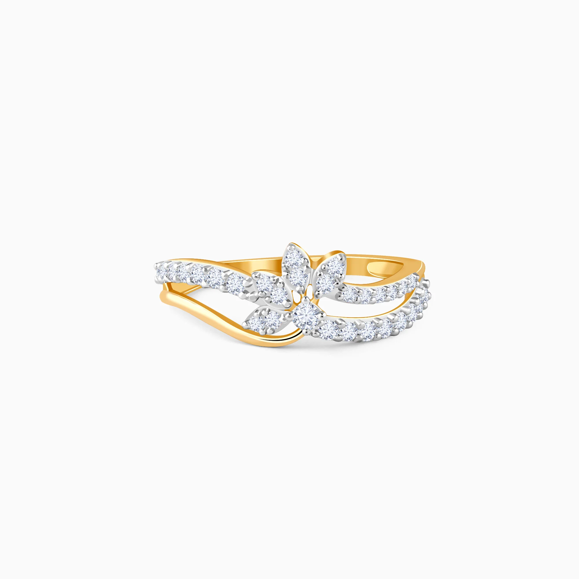 Gold Flora Lab Grown Diamond Ring