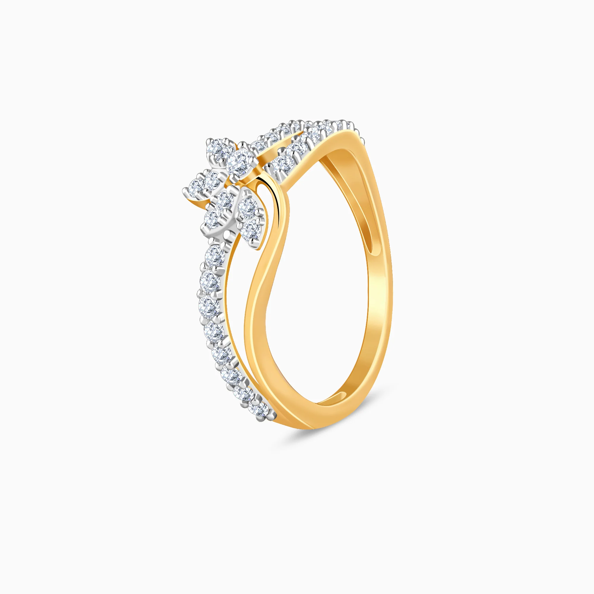 Gold Flora Lab Grown Diamond Ring - Image 4