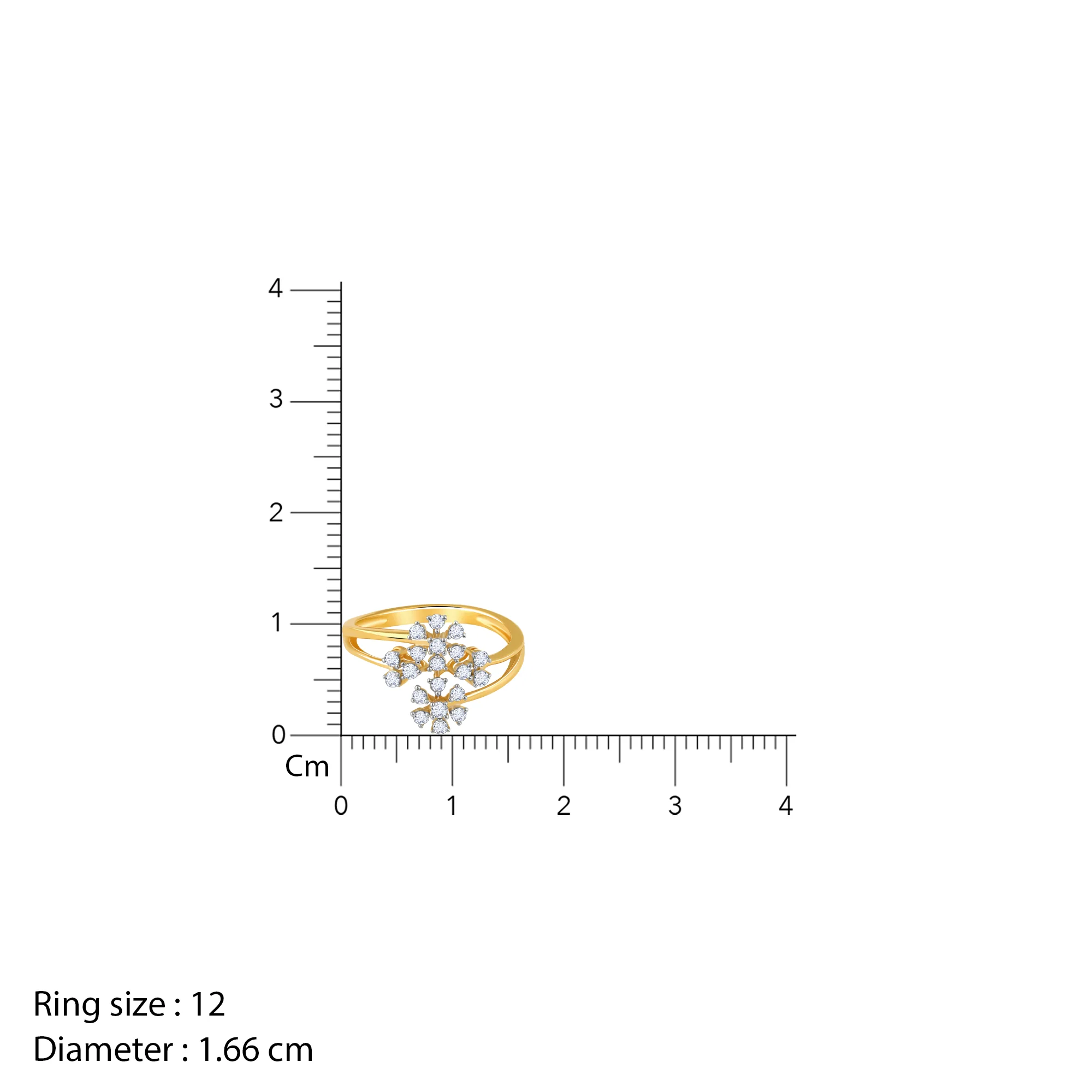 Gold Floral Bouquet Diamond Ring - Image 5
