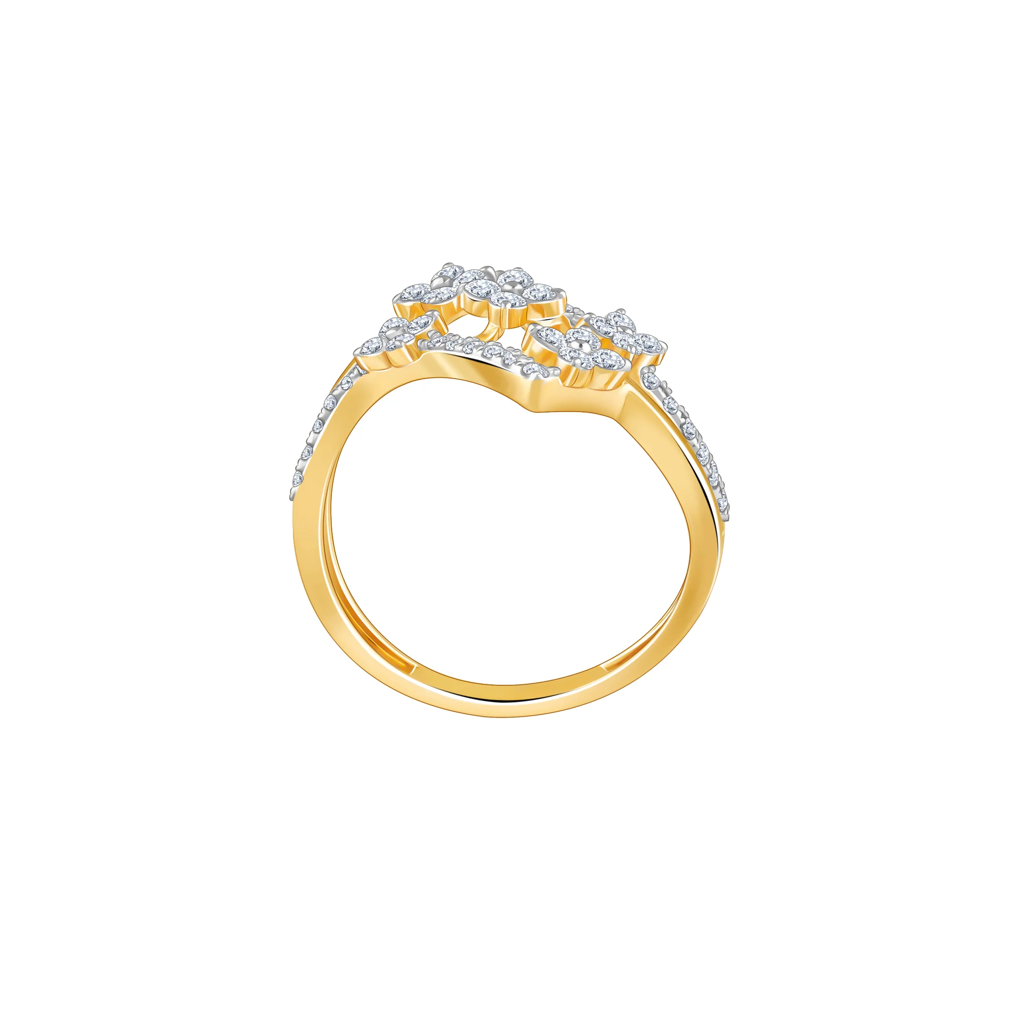 Gold Floral Vibe Lab Grown Diamond Ring - Image 5