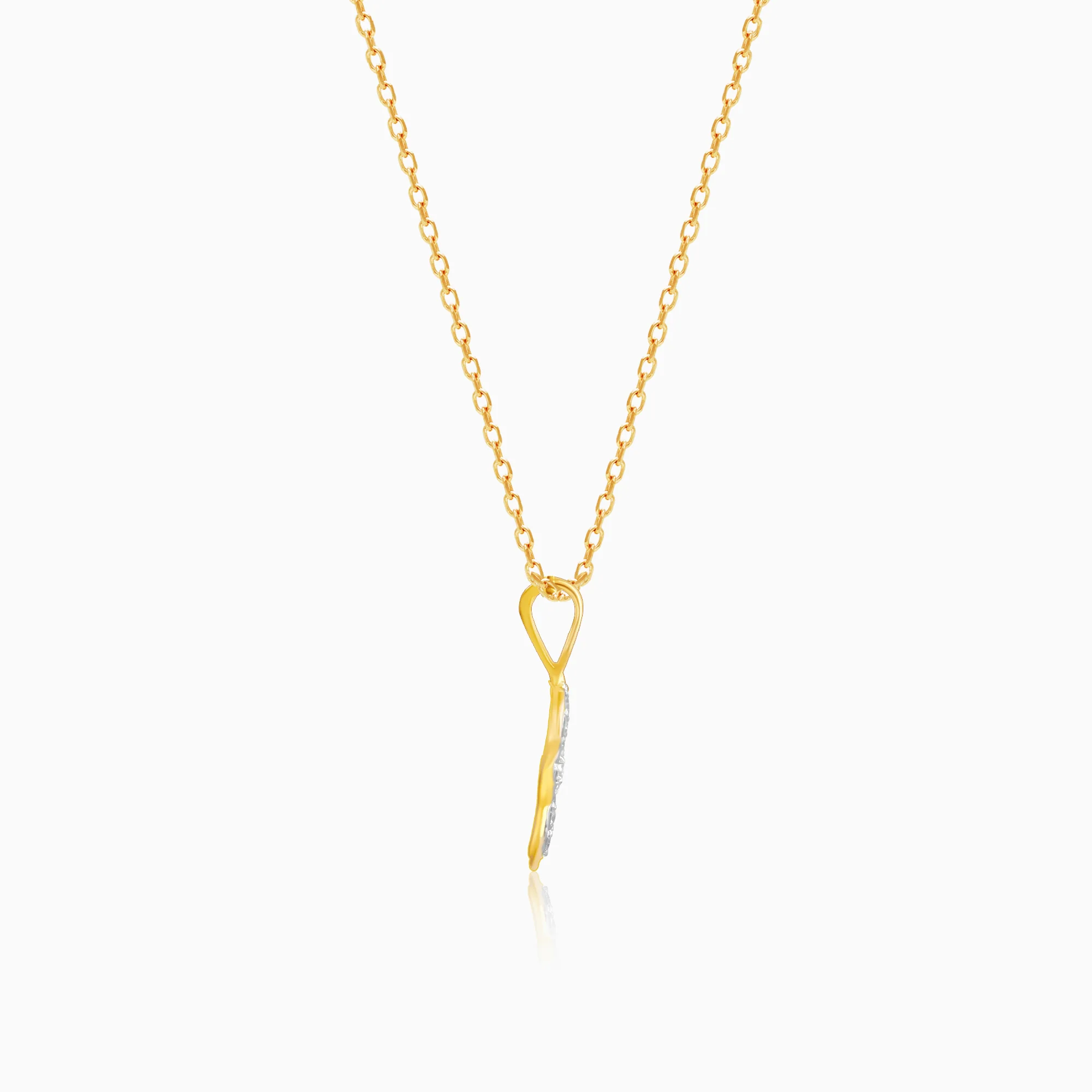 Gold Floret Diamond Pendant - Image 5