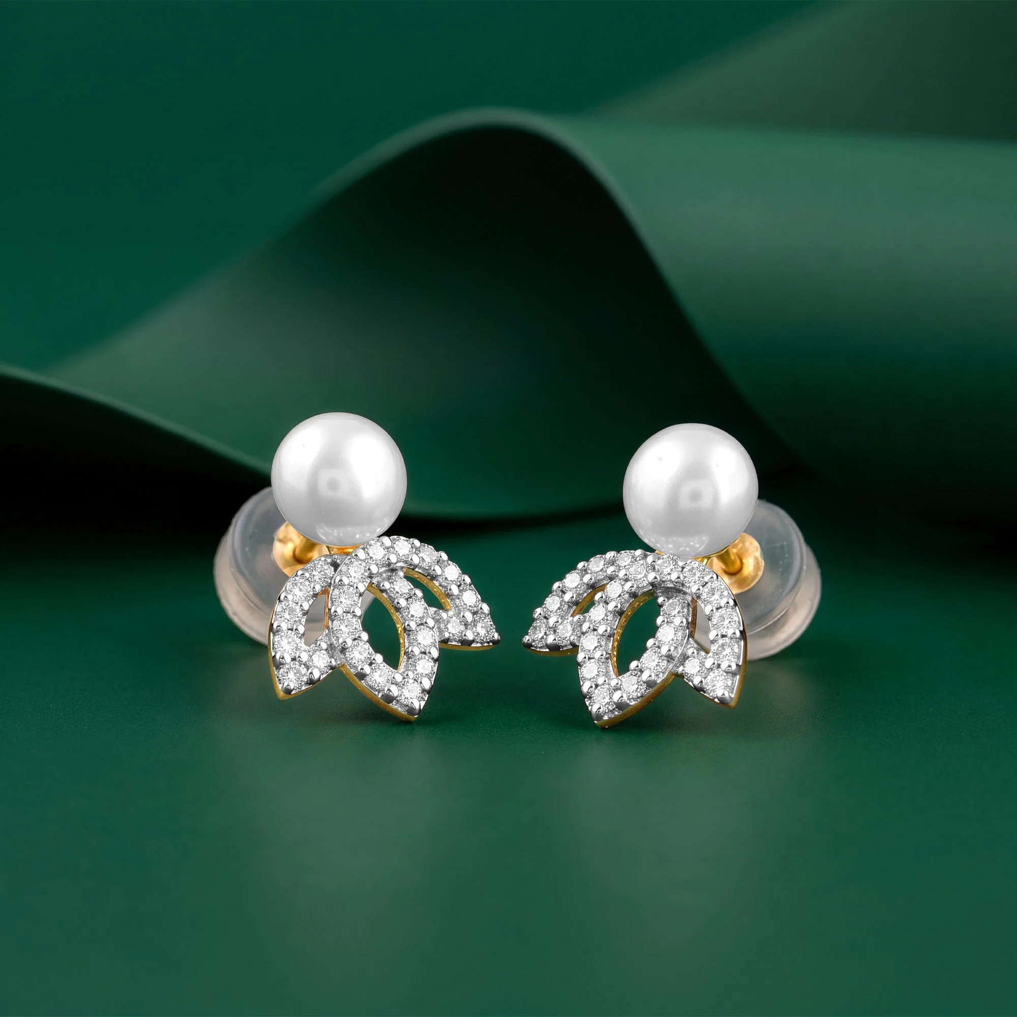 Gold Flos Lab Grown Diamond Earrings - Image 2