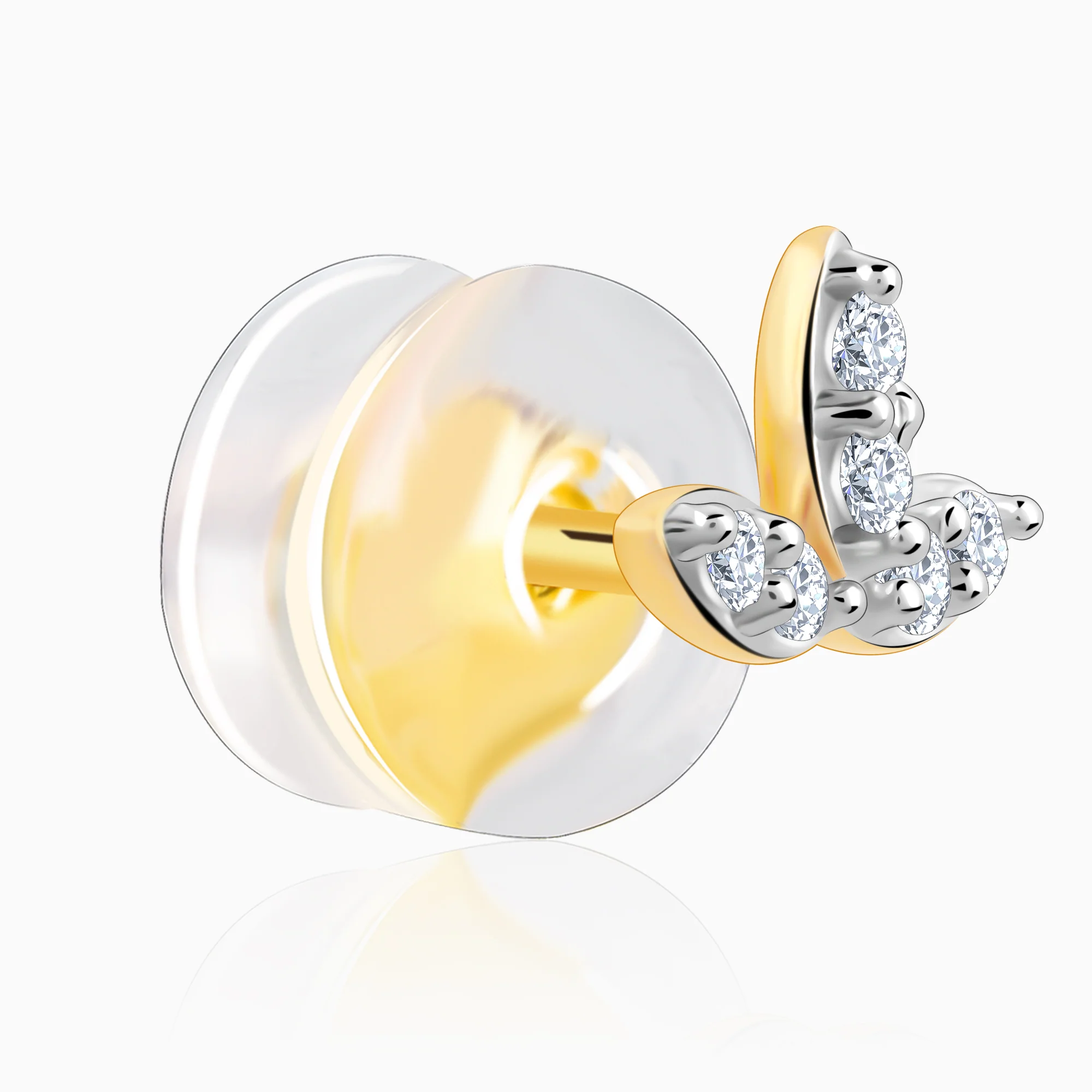 Gold Folio Diamond Earrings - Image 4