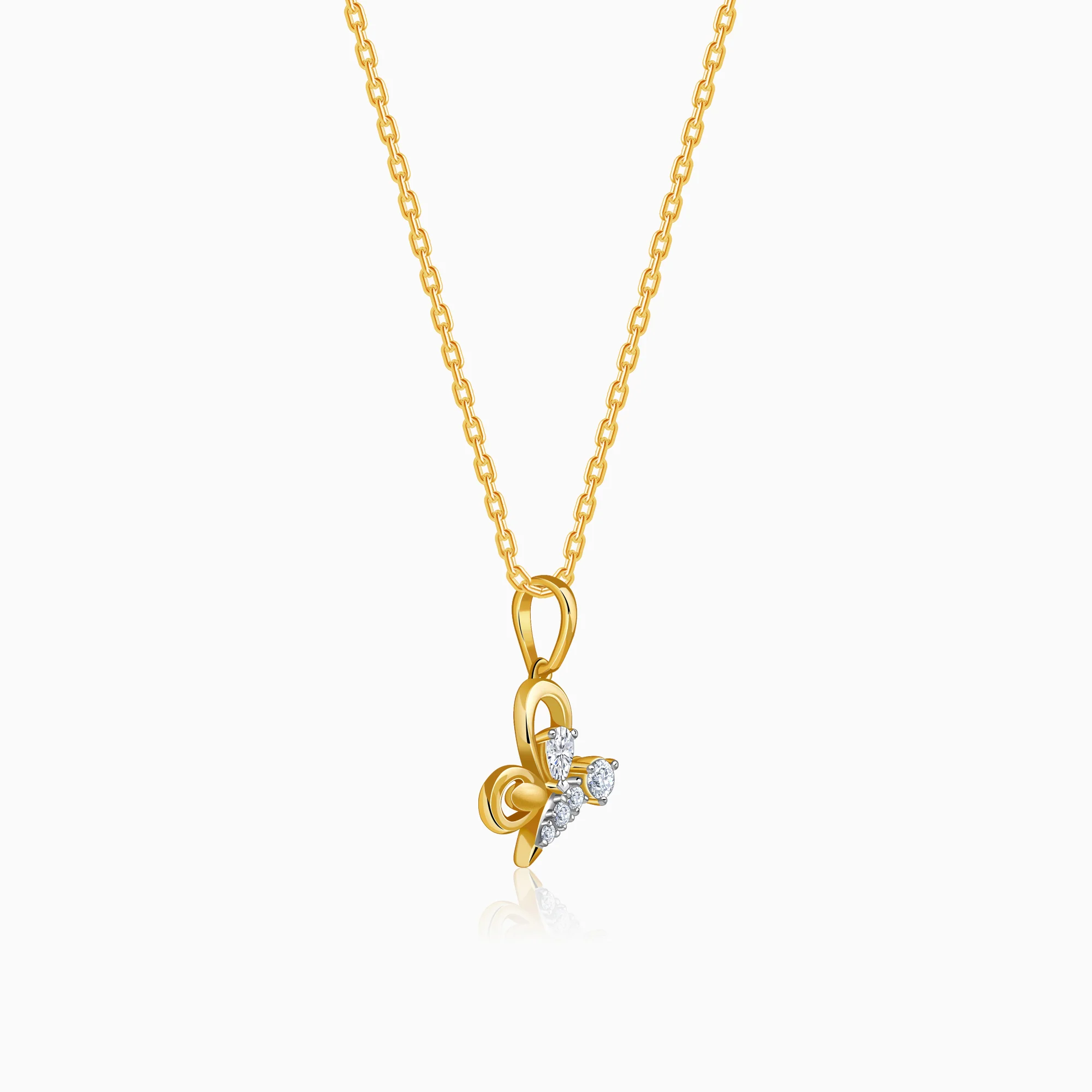 Gold Freeflight Lab Grown Diamond Pendant - Image 4