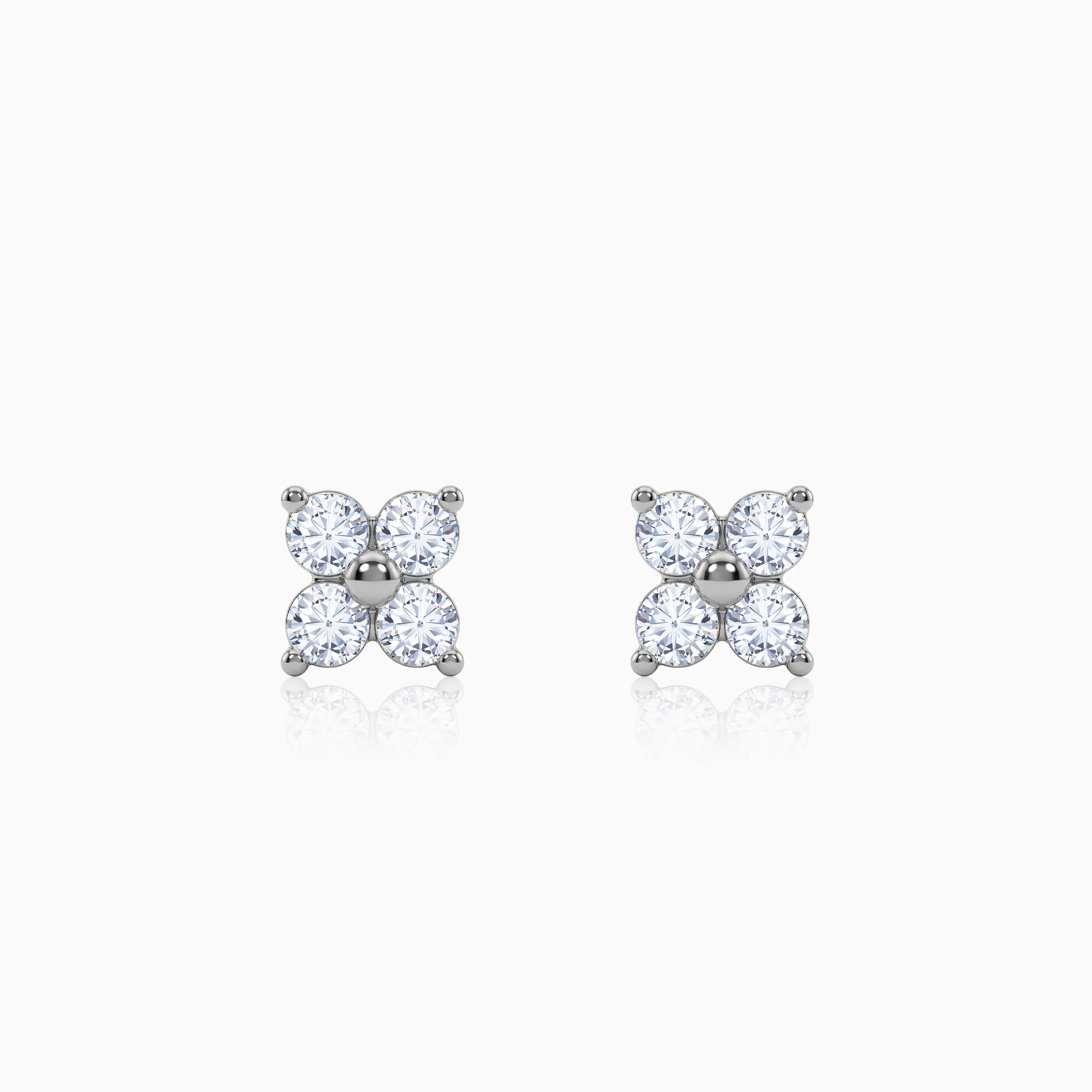 Gold Fresh Bloom Lab Grown Diamond Earrings