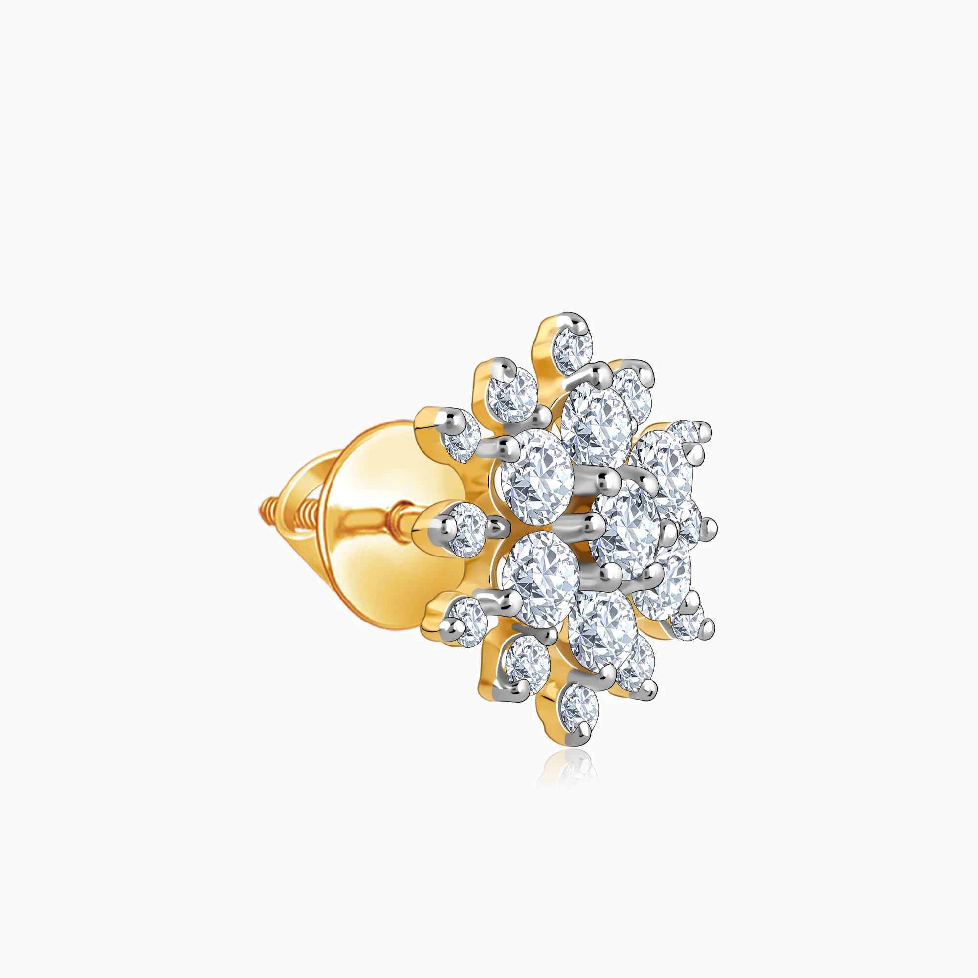Gold Garden Bloom Diamond Studs - Image 4