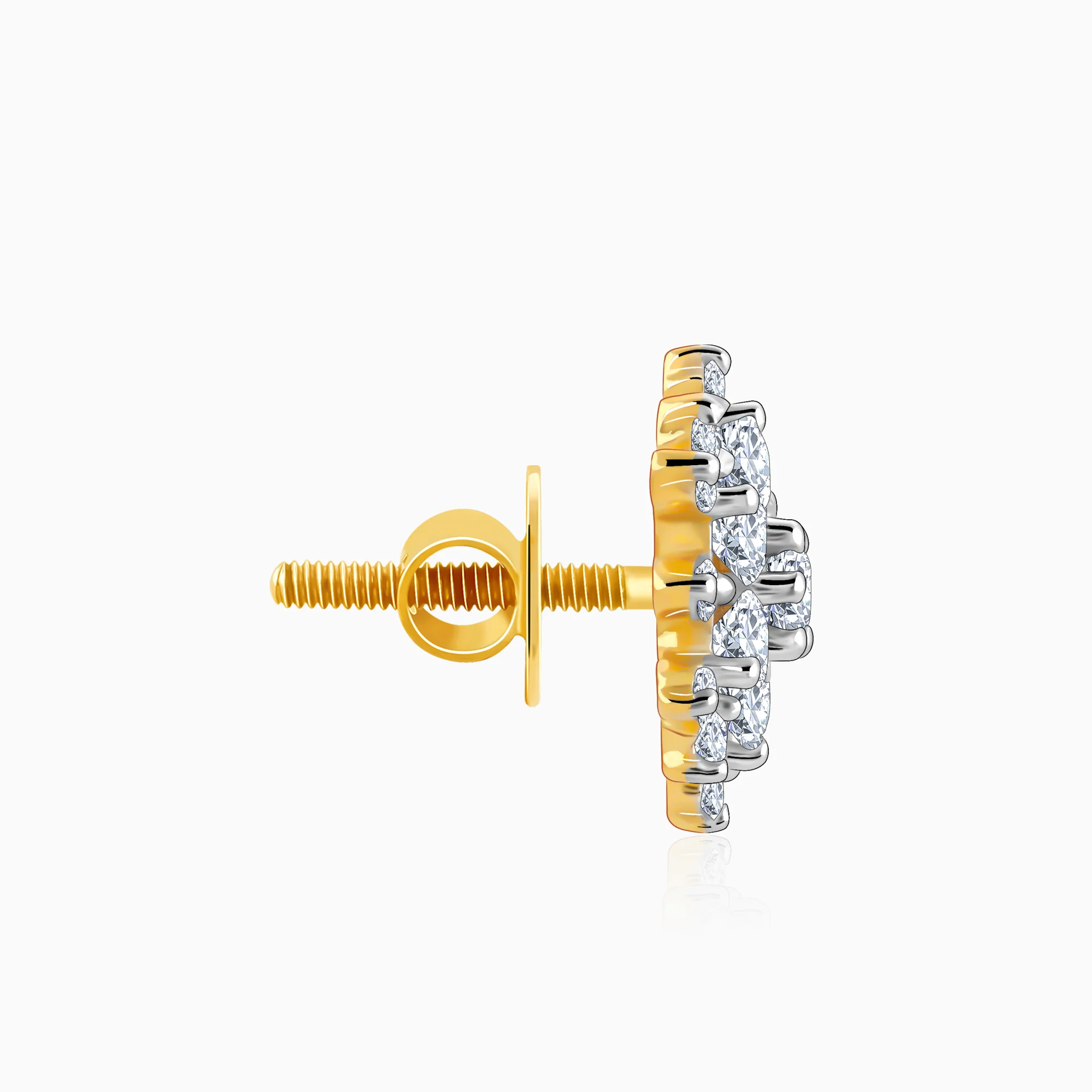 Gold Garden Bloom Diamond Studs - Image 5