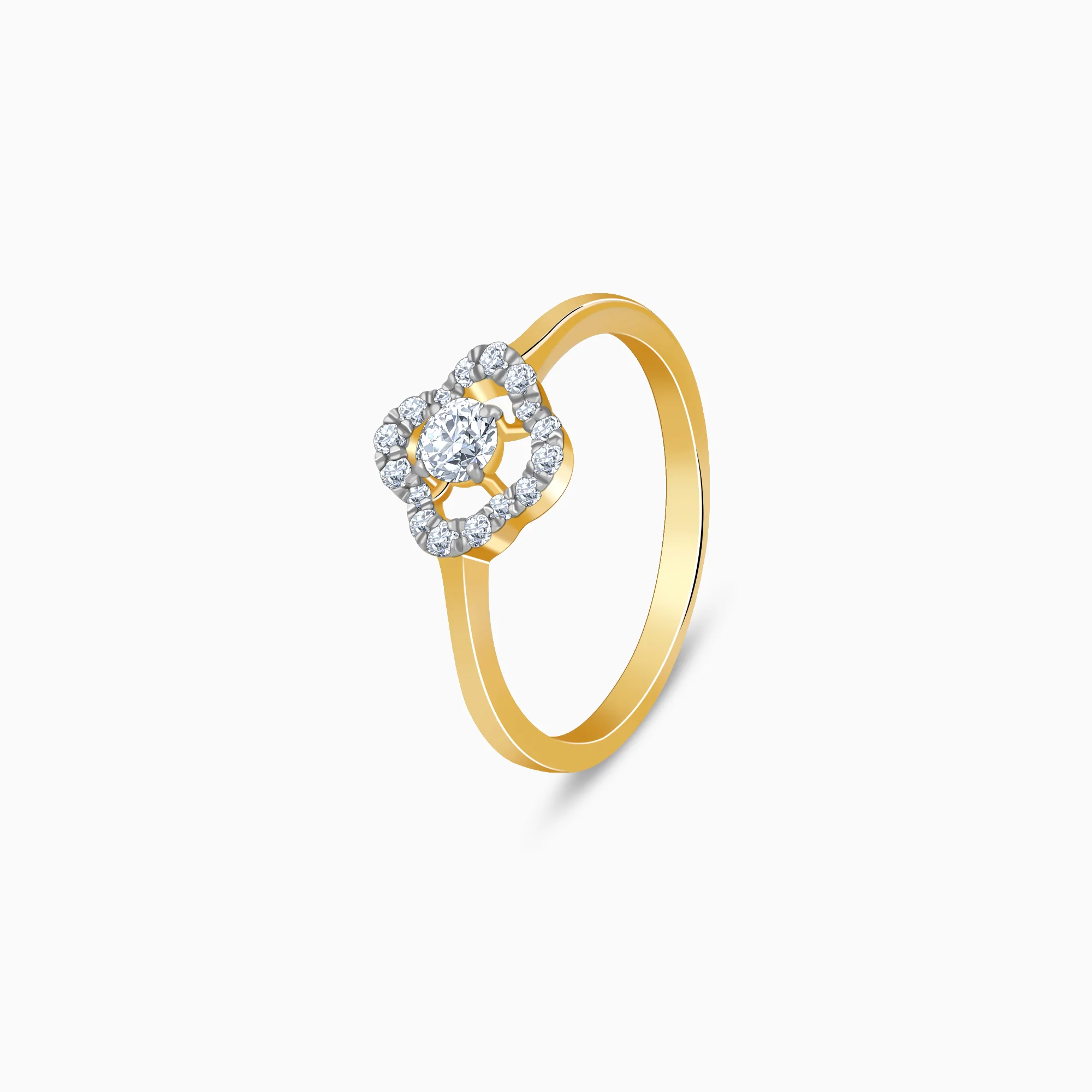 Gold Gilded Quatrefoil Lab Grown Diamond Ring - Image 4