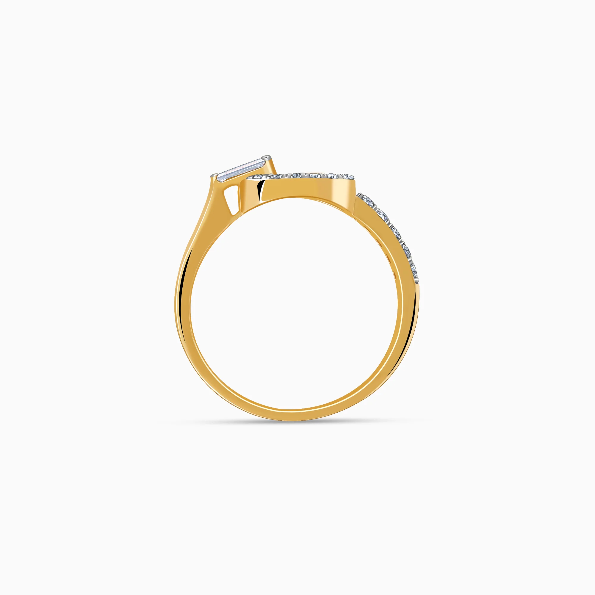 Gold Glamourous Cirque Lab Grown Diamond Ring - Image 5