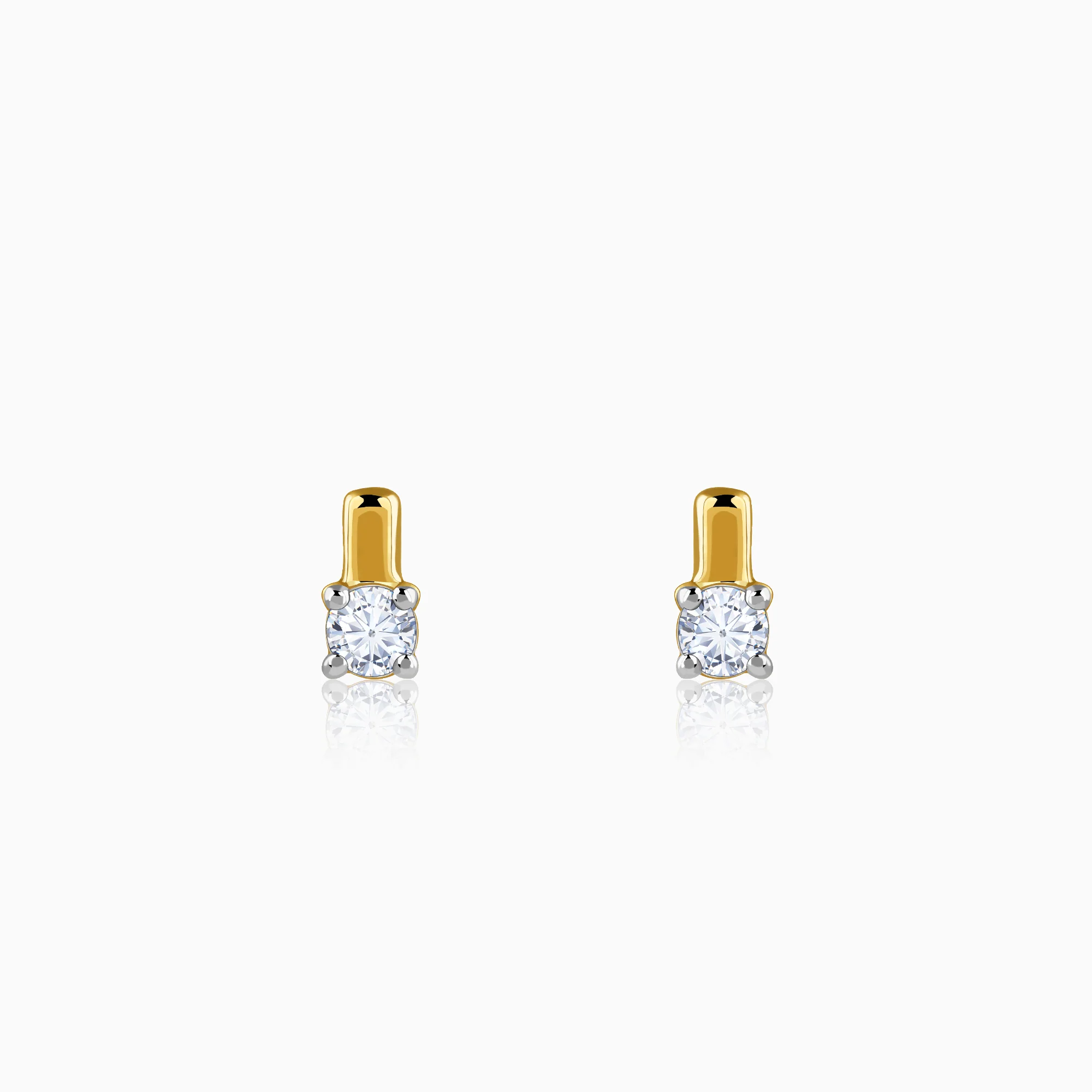 Gold Gleam Lab Grown Diamond Solitaire Studs