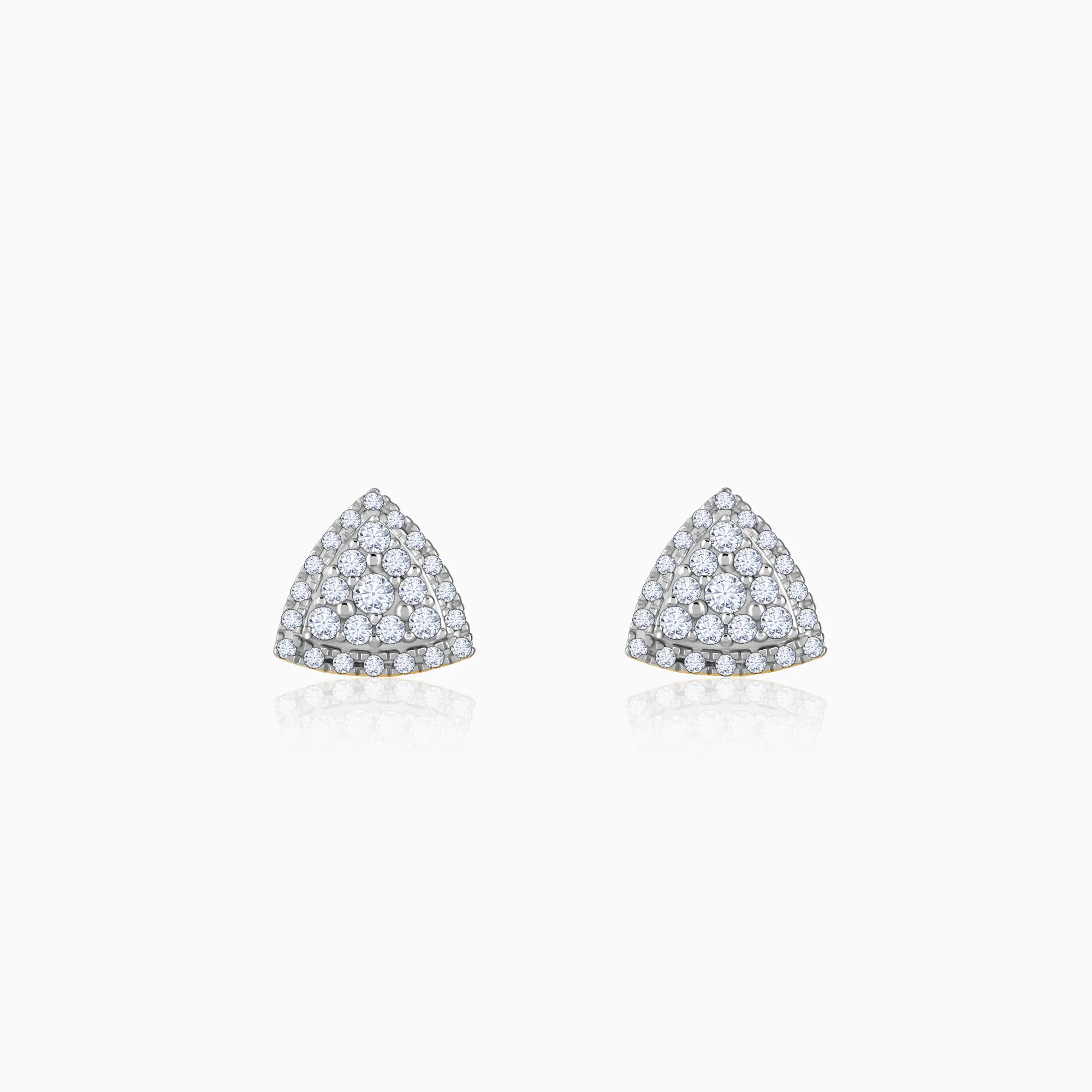 Gold Glitter Punch Diamond Earrings