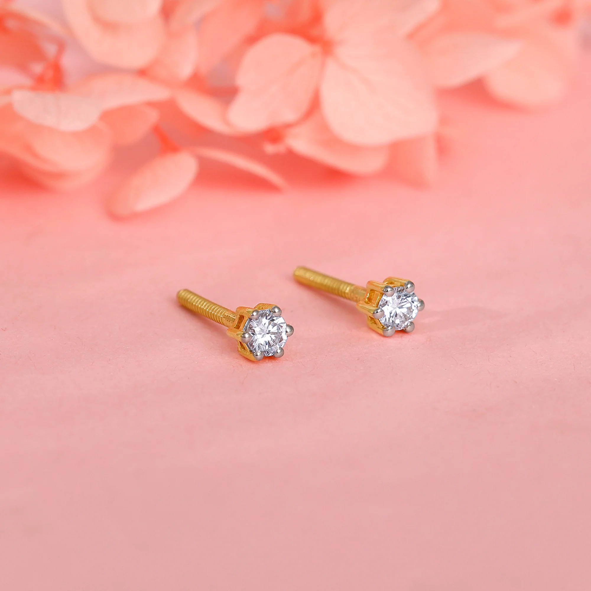 Gold Glitterbomb Diamond Studs - Image 2