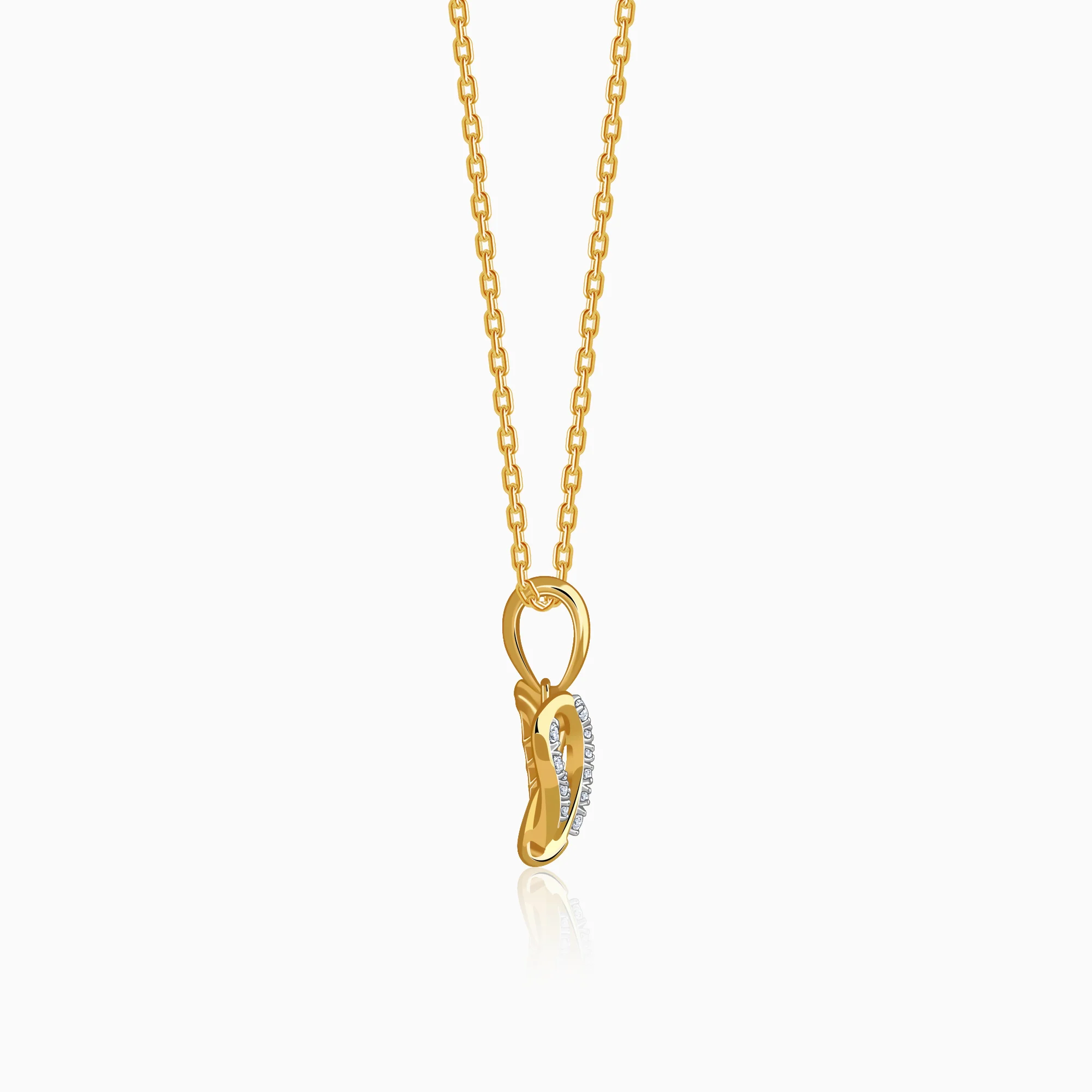 Gold Glowing Love Lab Grown Diamond Pendant - Image 5