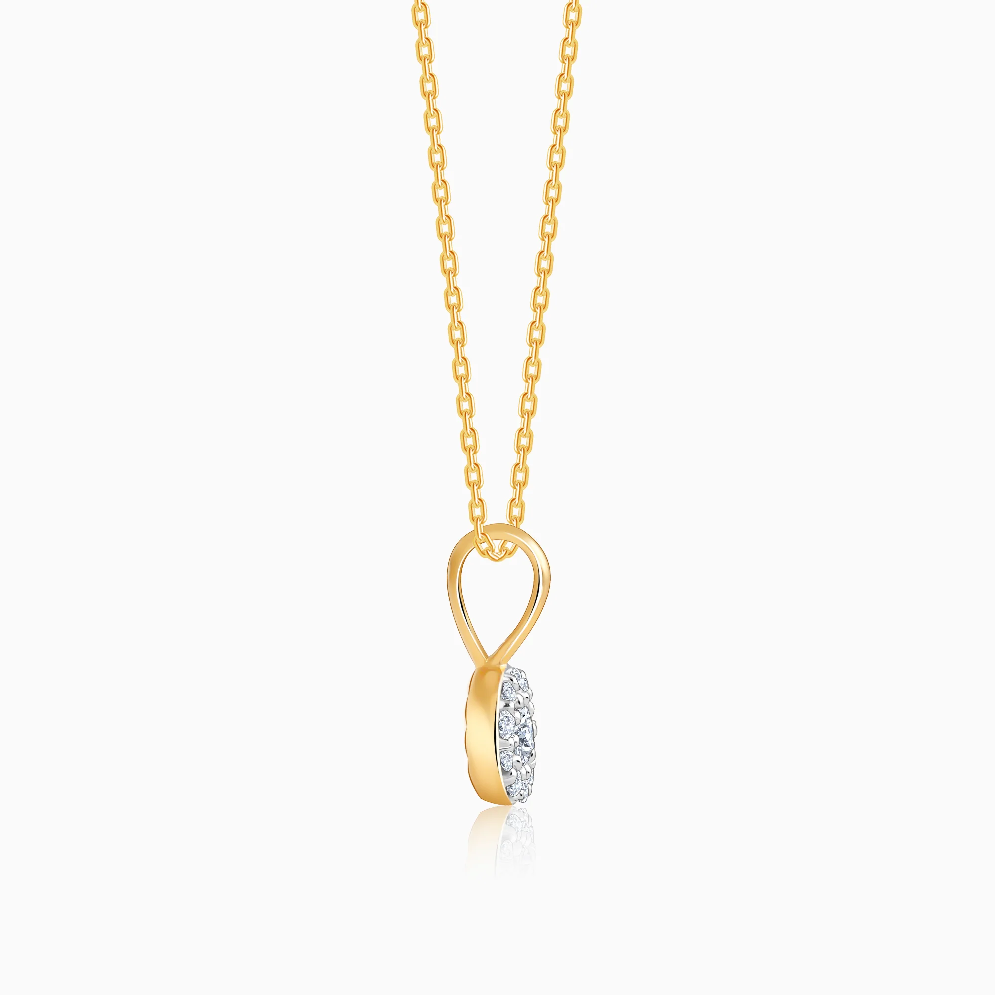Gold Gorgeous Cluster Diamond Pendant - Image 5