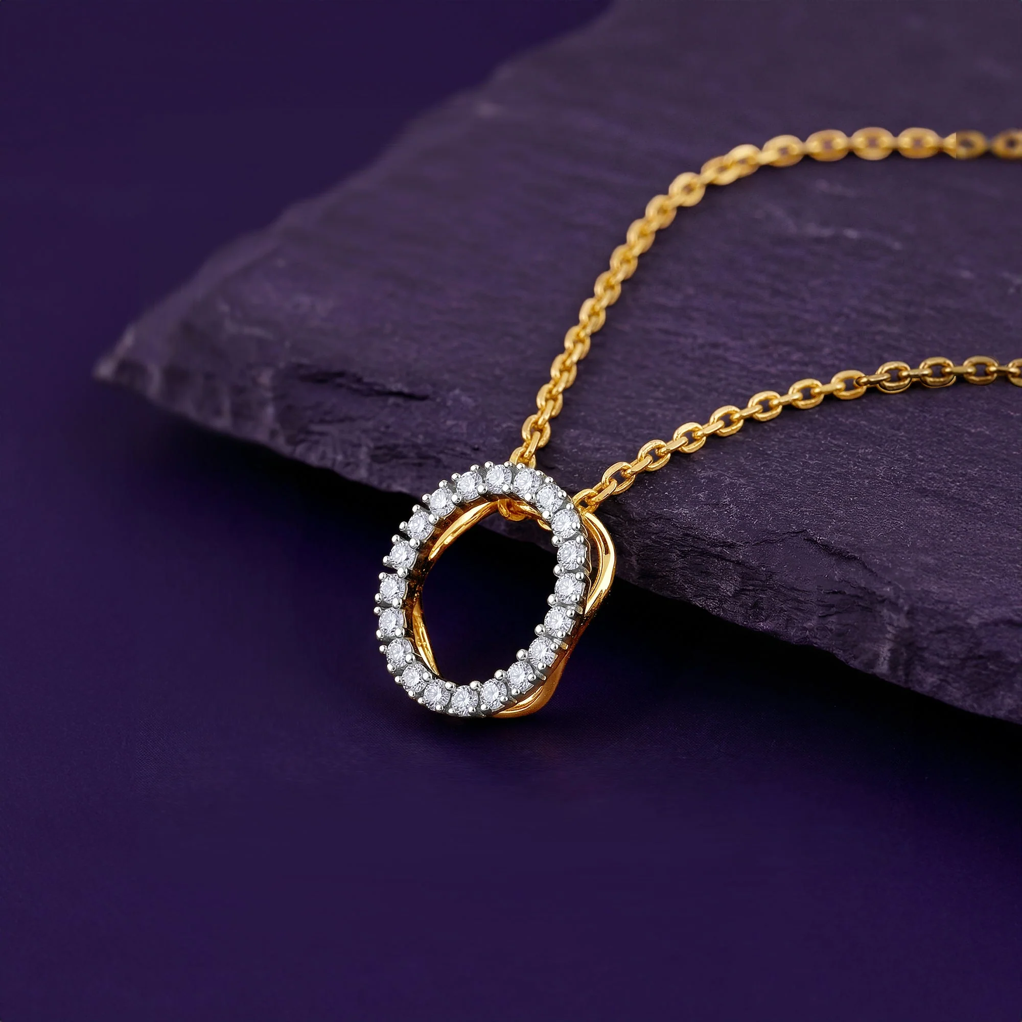 Gold Graceful Shine Lab Grown Diamond Pendant - Image 2