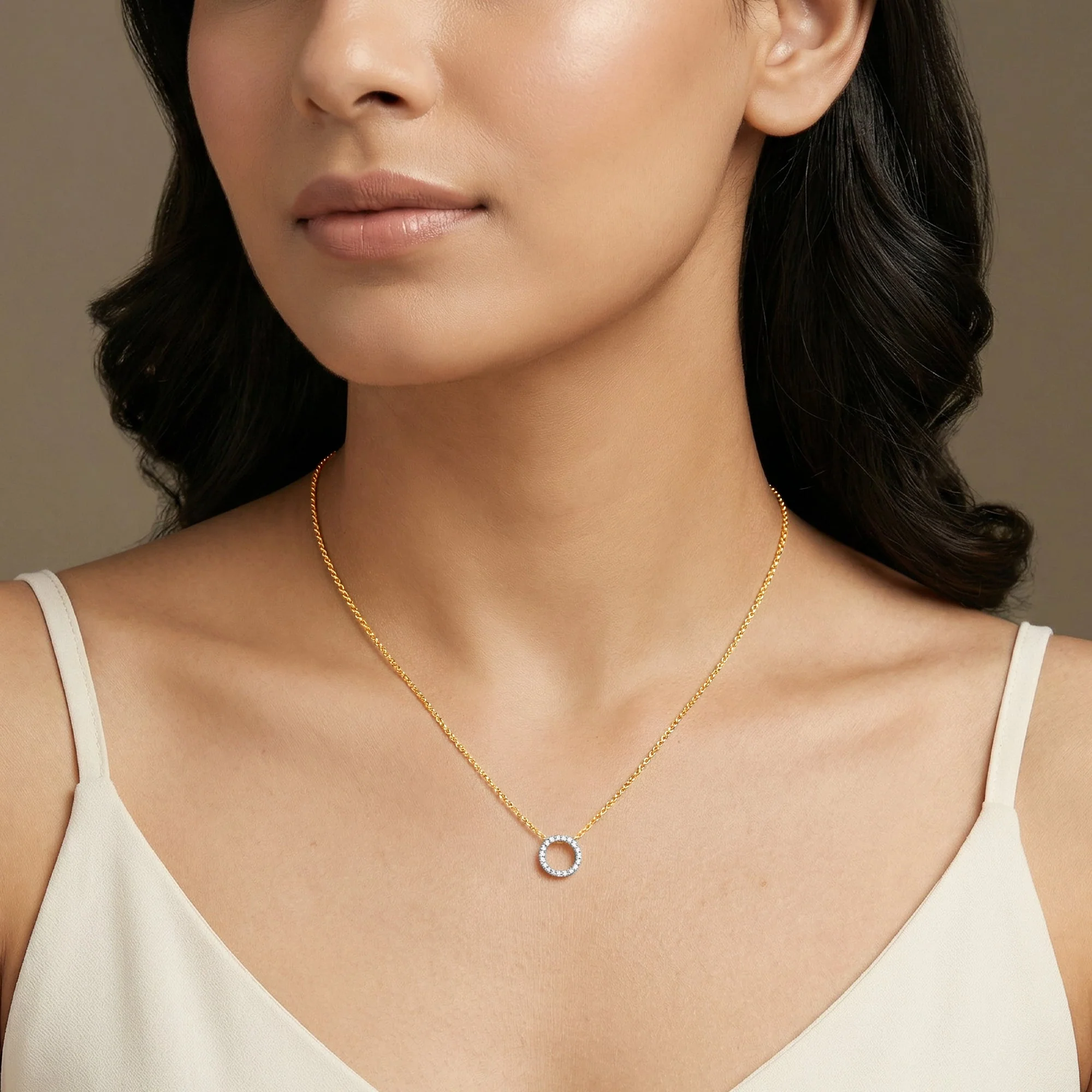 Gold Graceful Shine Lab Grown Diamond Pendant - Image 3