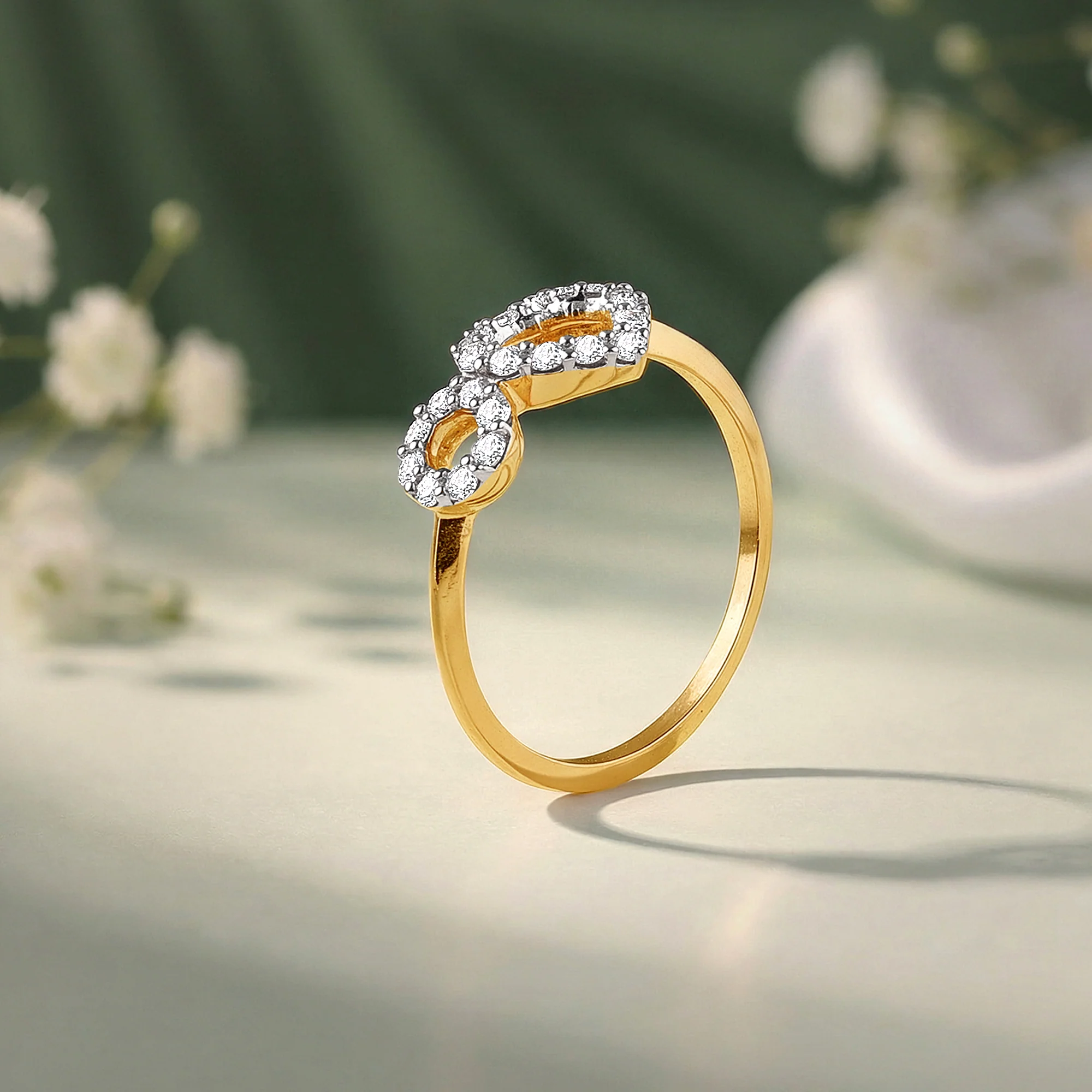 Gold Heart And Halo Lab Grown Diamond Ring (Size 12) - Image 2