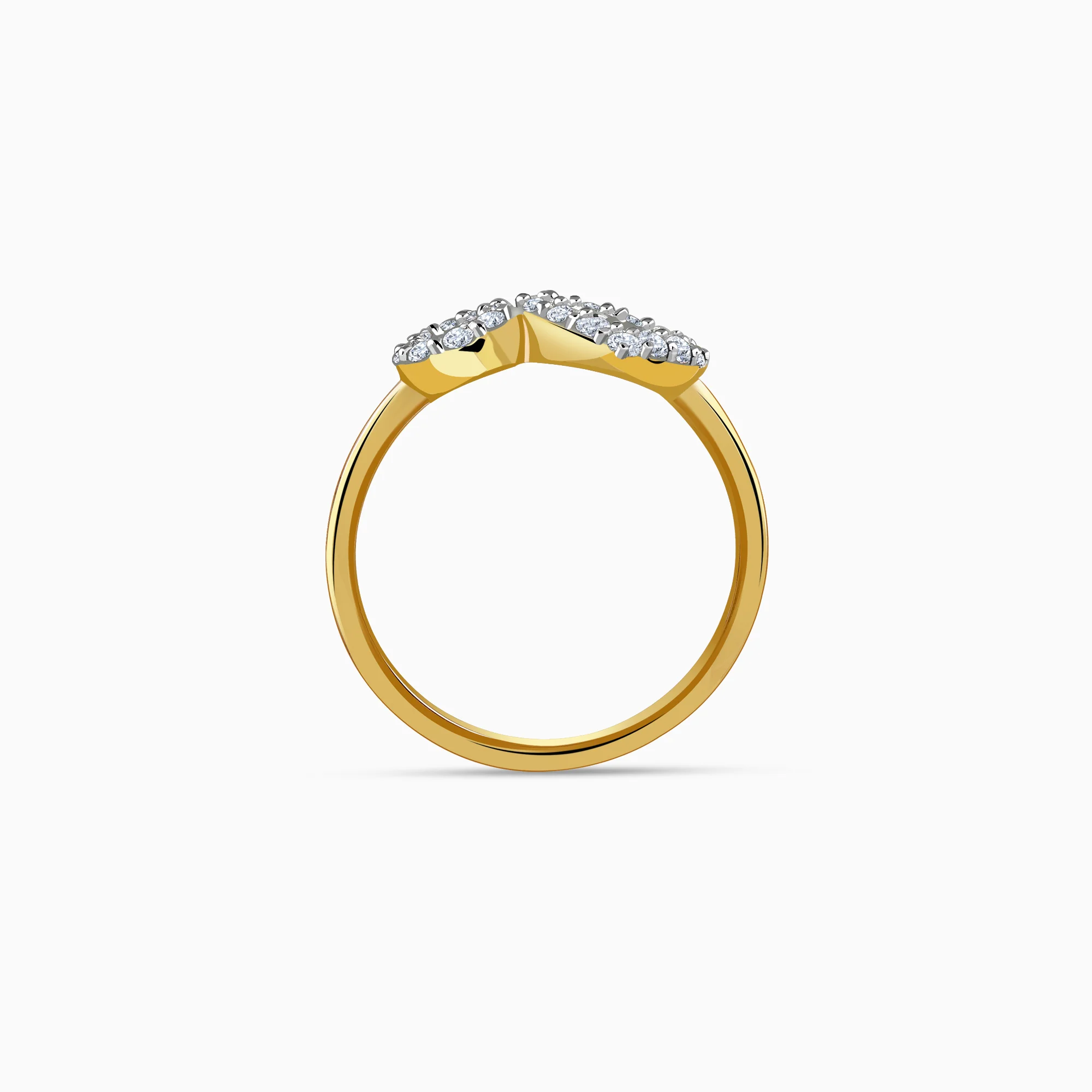 Gold Heart And Halo Lab Grown Diamond Ring (Size 12) - Image 5