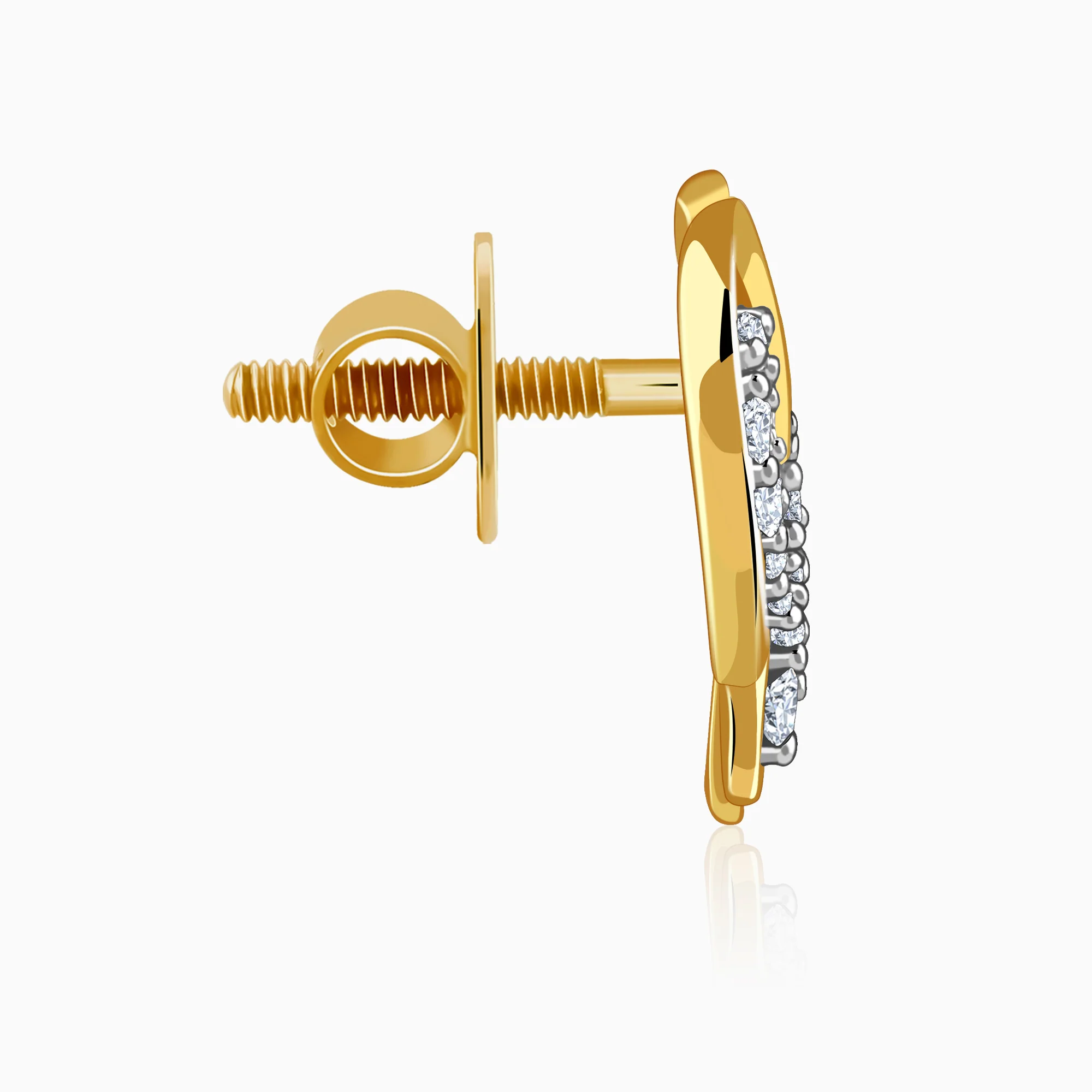 Gold Heart Frame Lab Grown Diamond Studs - Image 5