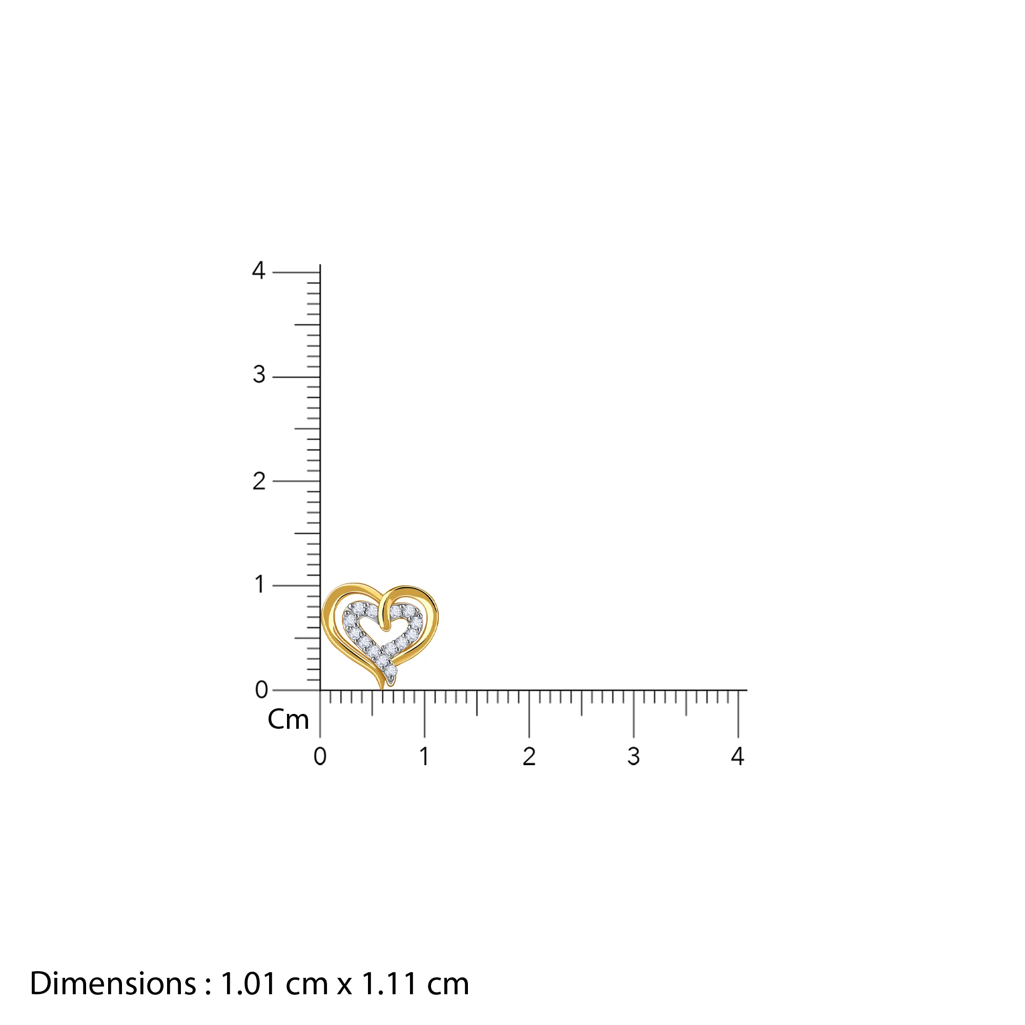 Gold Heart Frame Lab Grown Diamond Studs - Image 6