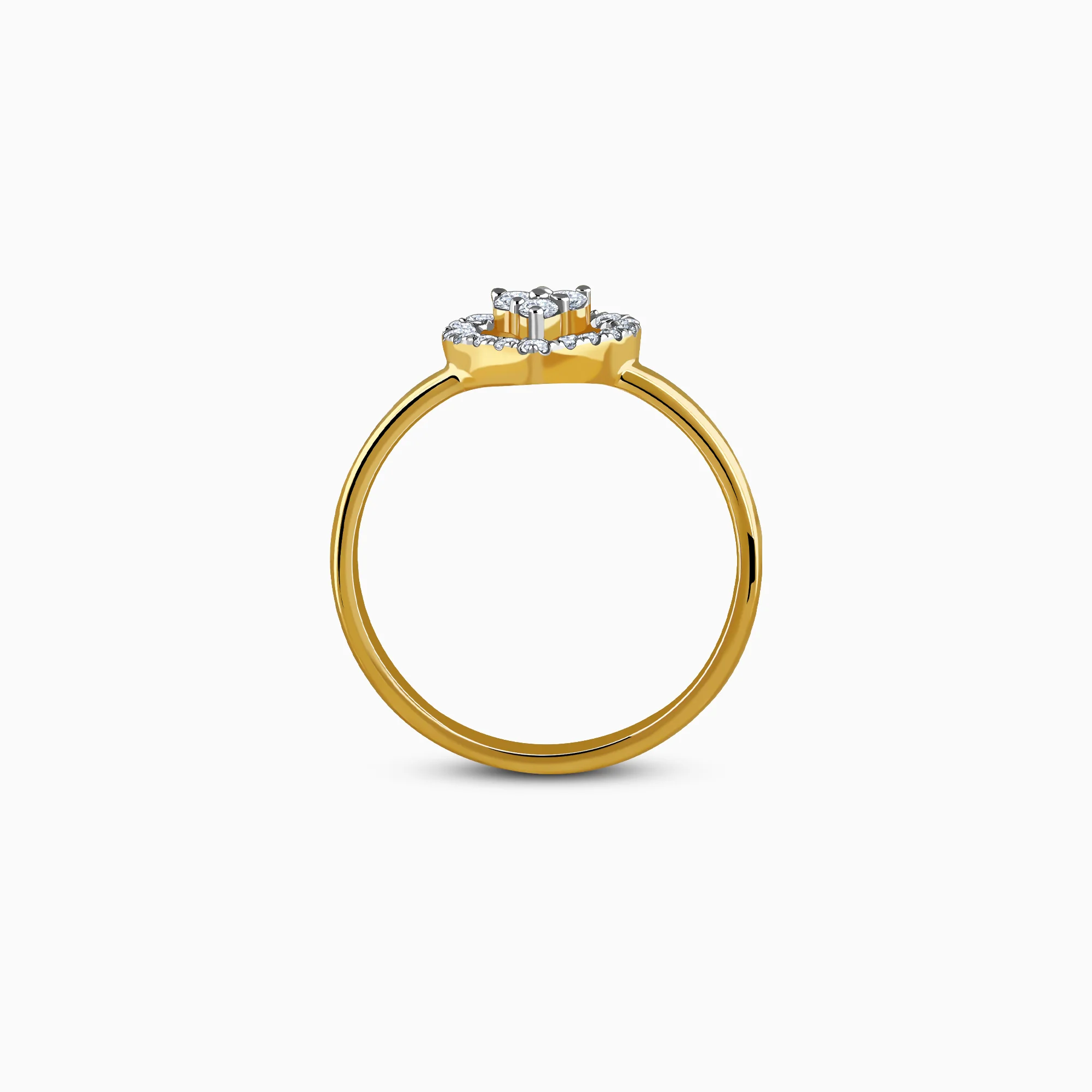 Gold Heart Halo Lab Grown Diamond Ring - Image 5