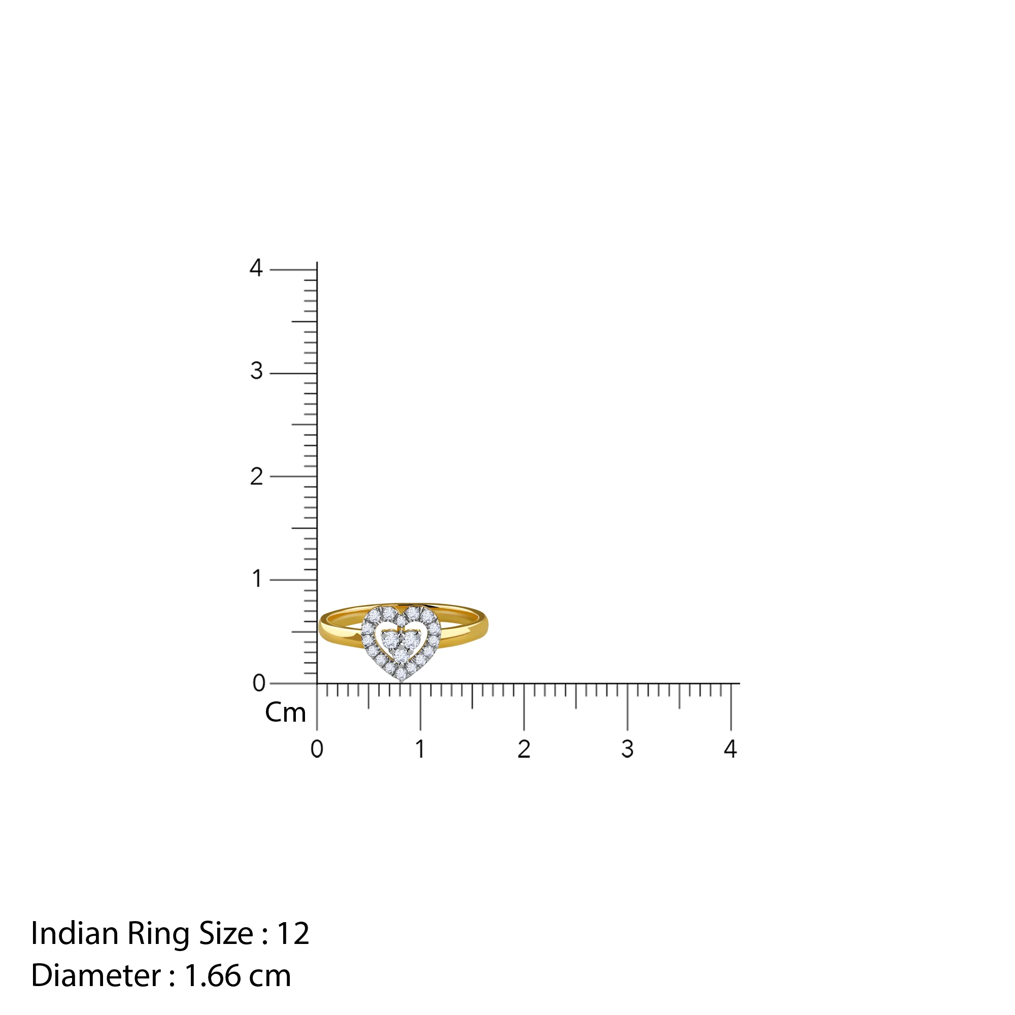 Gold Heart Halo Lab Grown Diamond Ring - Image 6