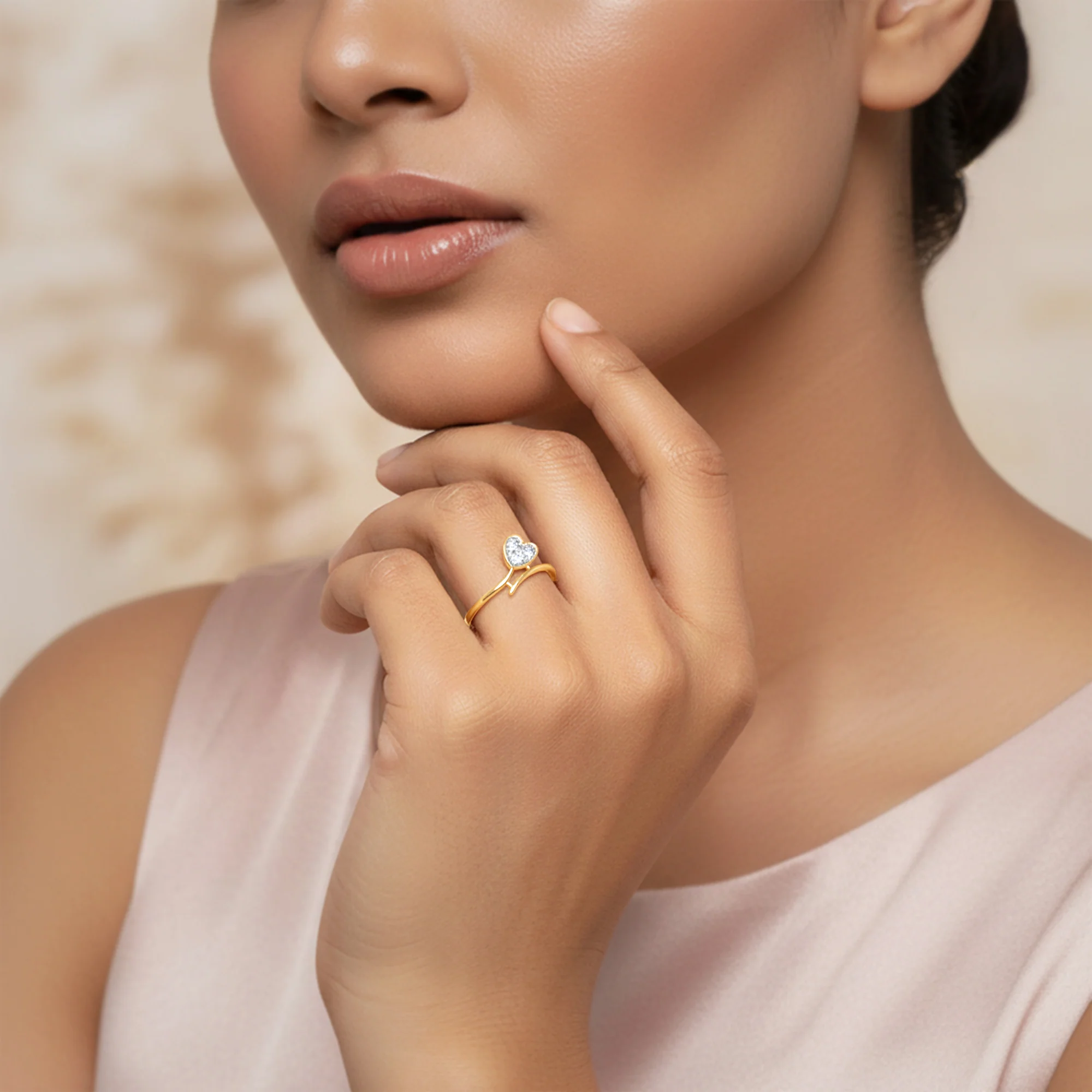 Gold HeartPop Lab Grown Diamond Ring - Image 3